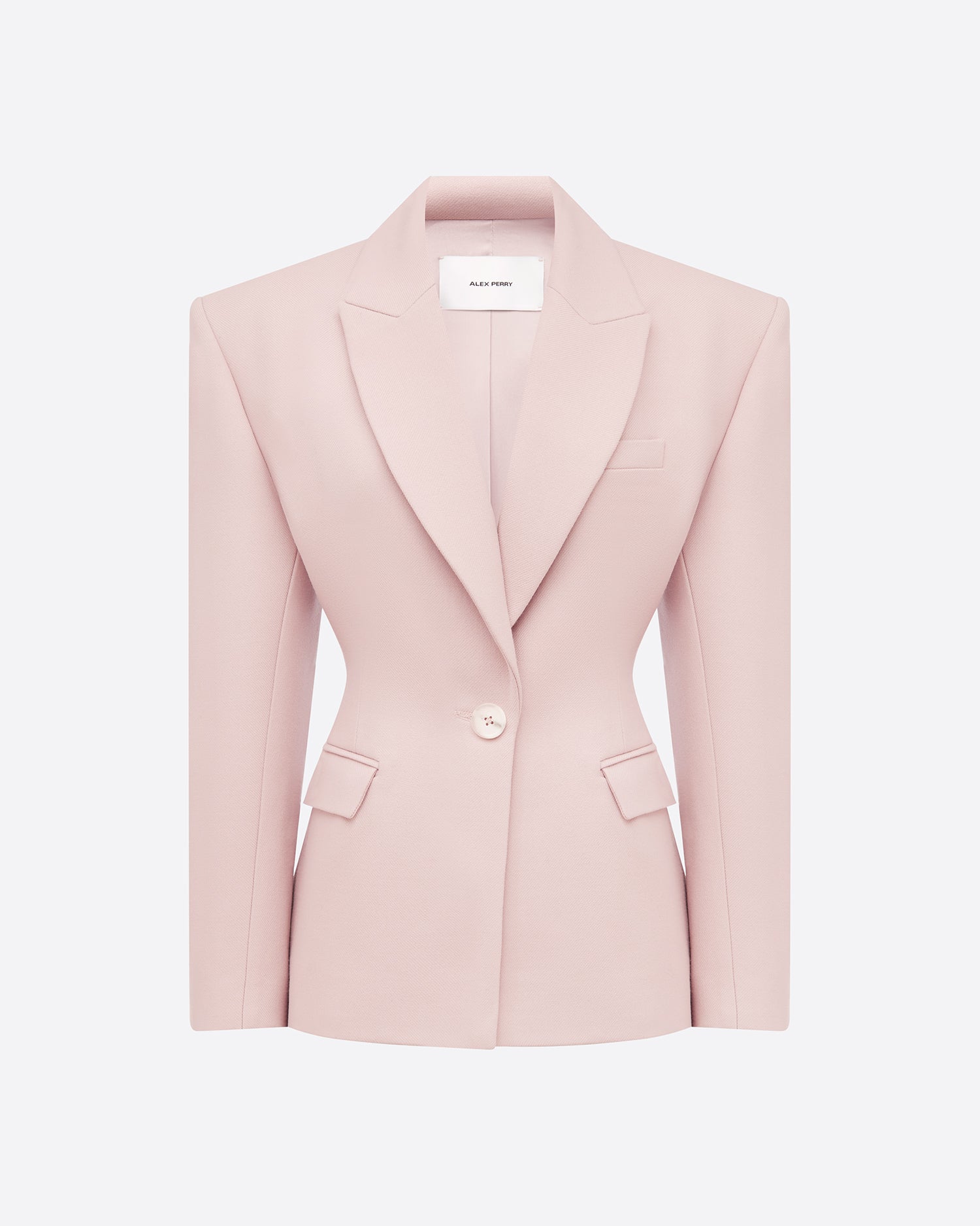 Single Breasted Contour Blazer in Wool Suiting