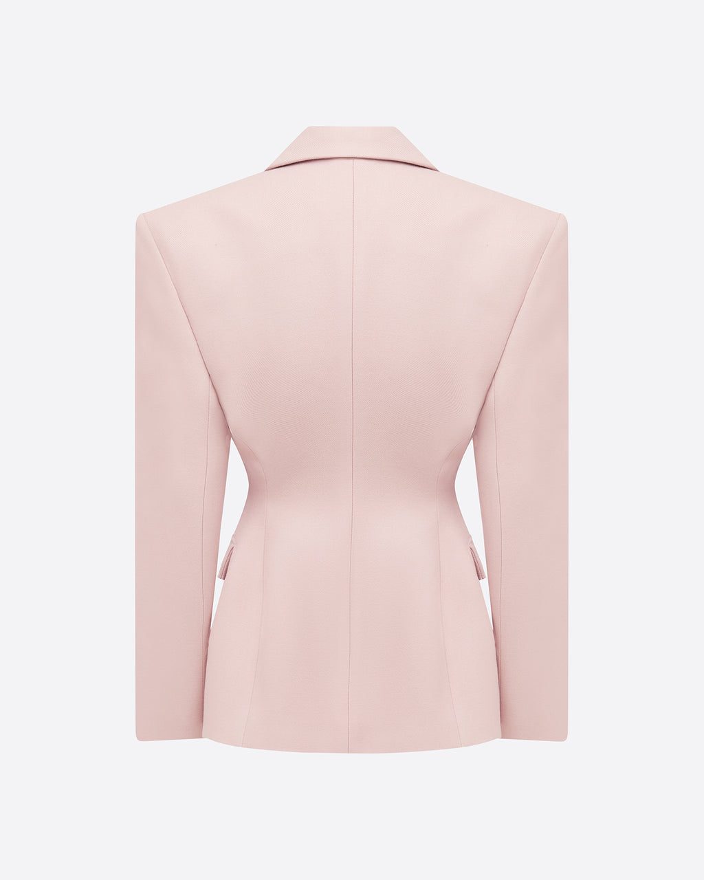 Single Breasted Contour Blazer in Wool Suiting