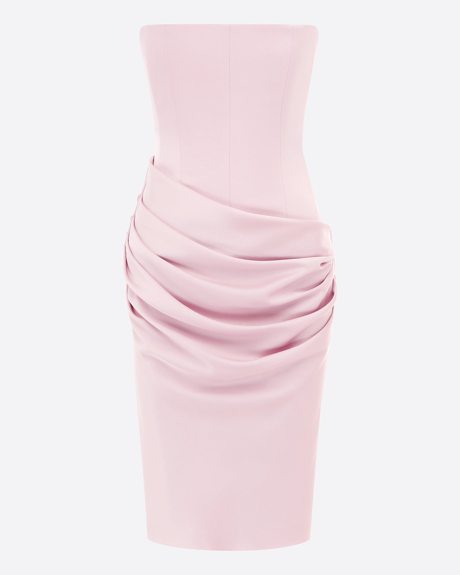 Asos Design Pink Midi Skirt River Island Strapless Longline Draped