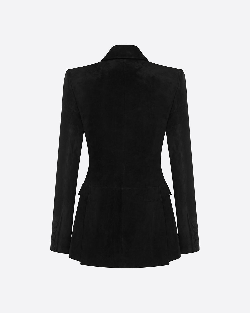 Single Breasted Fitted Blazer in Suede