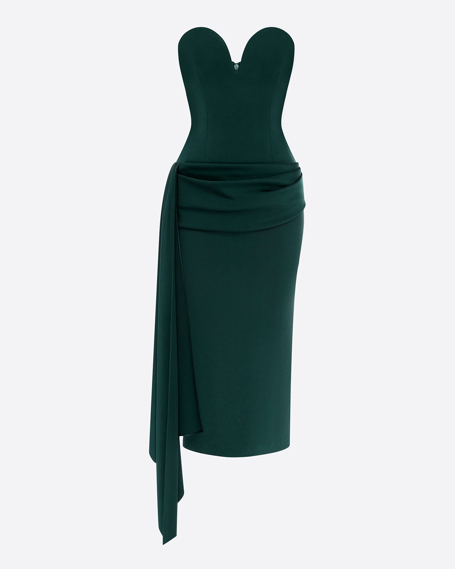 Strapless Sweetheart Dress in Satin Crepe Alex Perry Strapless Sweetheart Dress in Satin Crepe Alex Perry