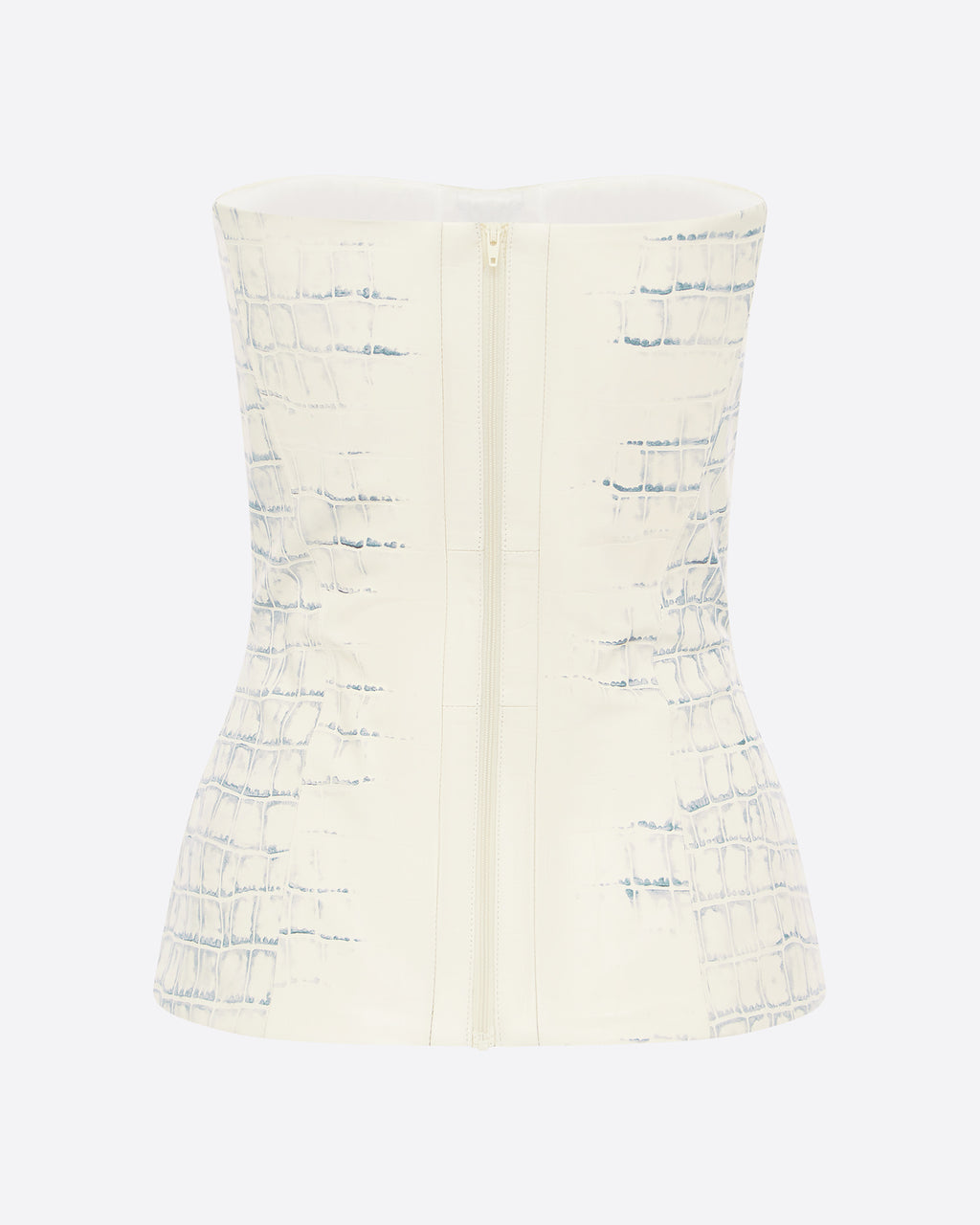 Longline Corset in Embossed Leather