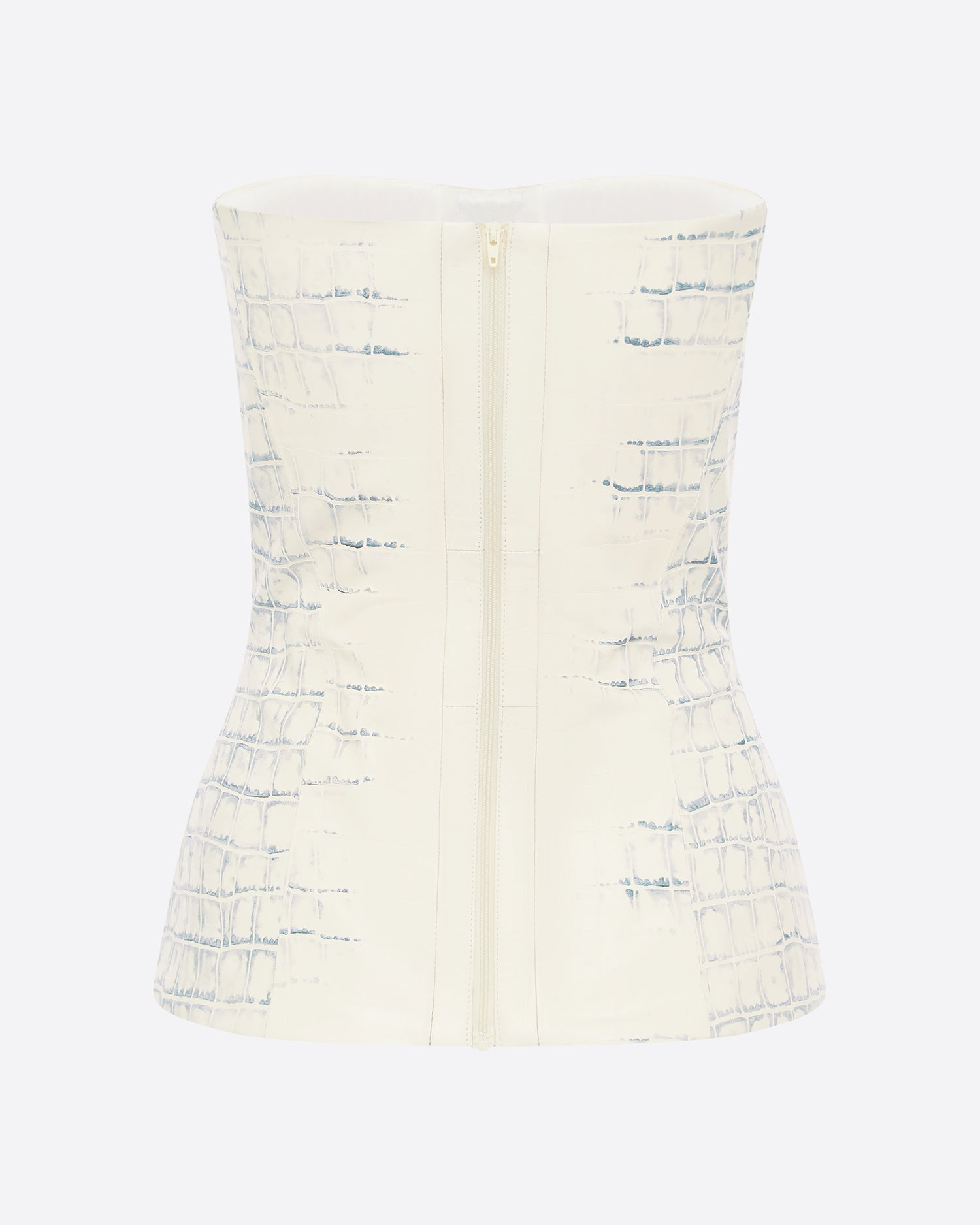 Longline Corset in Embossed Leather