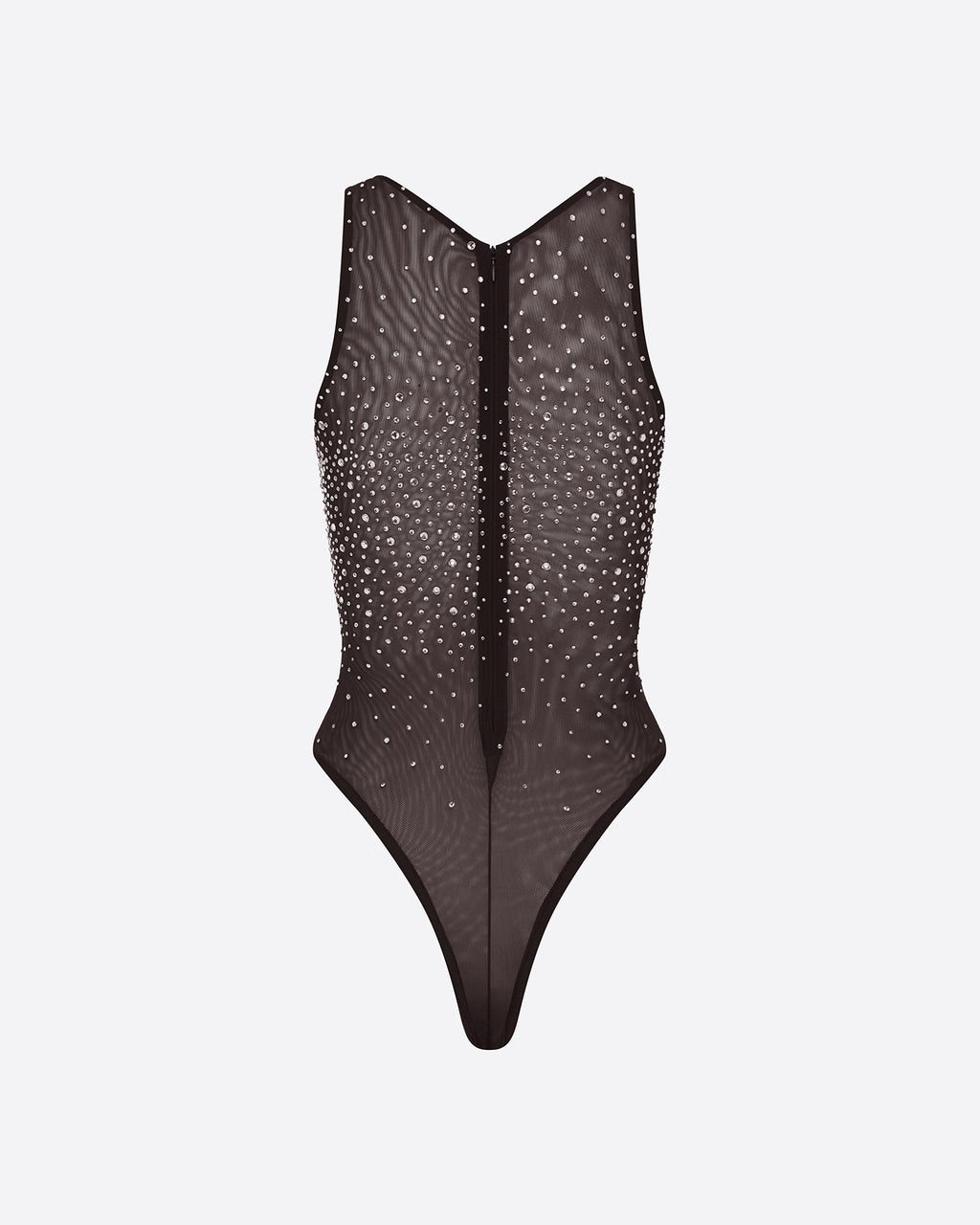 Singlet Bodysuit in Crystal Mesh