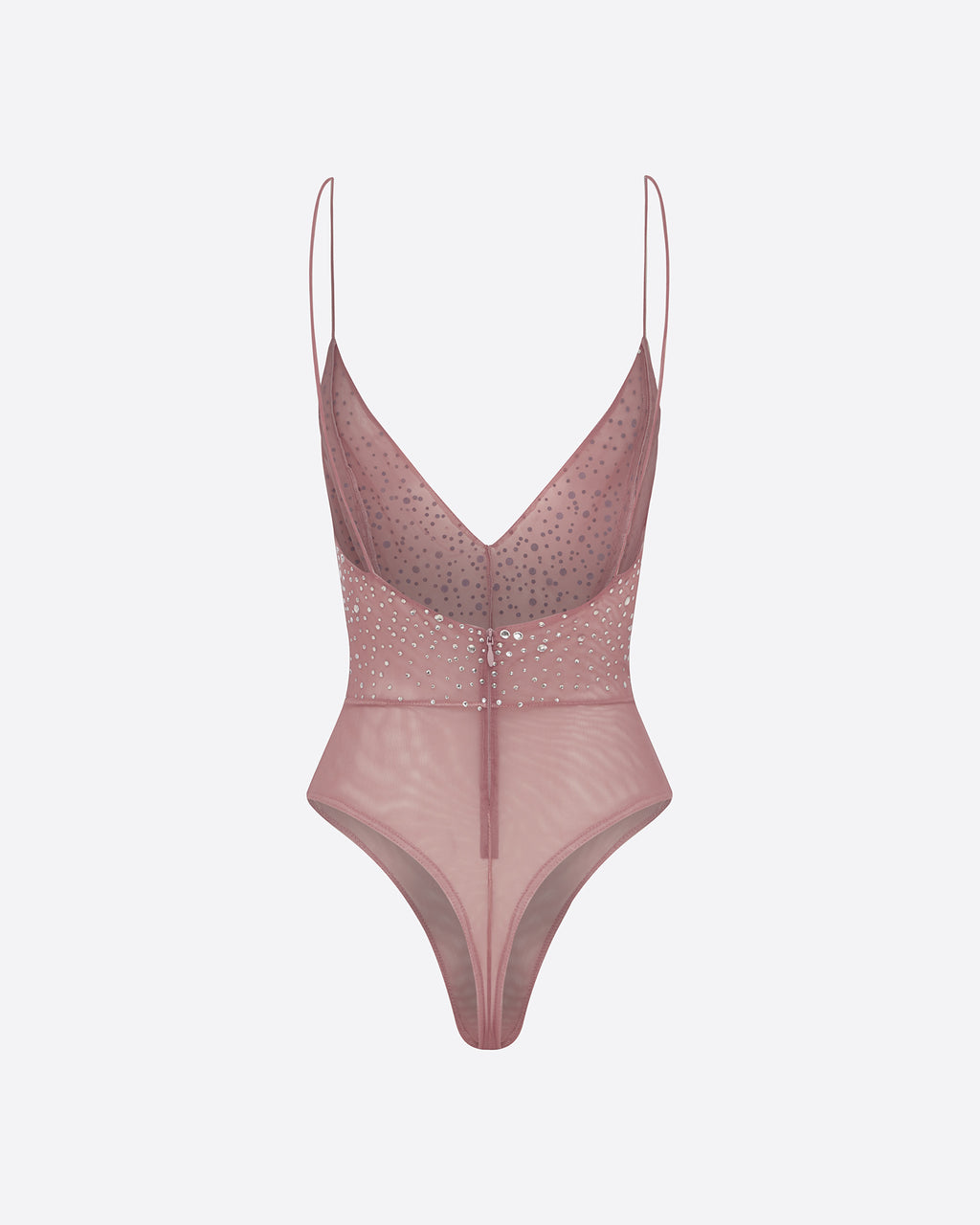 Bikini Bodysuit in Crystal Mesh