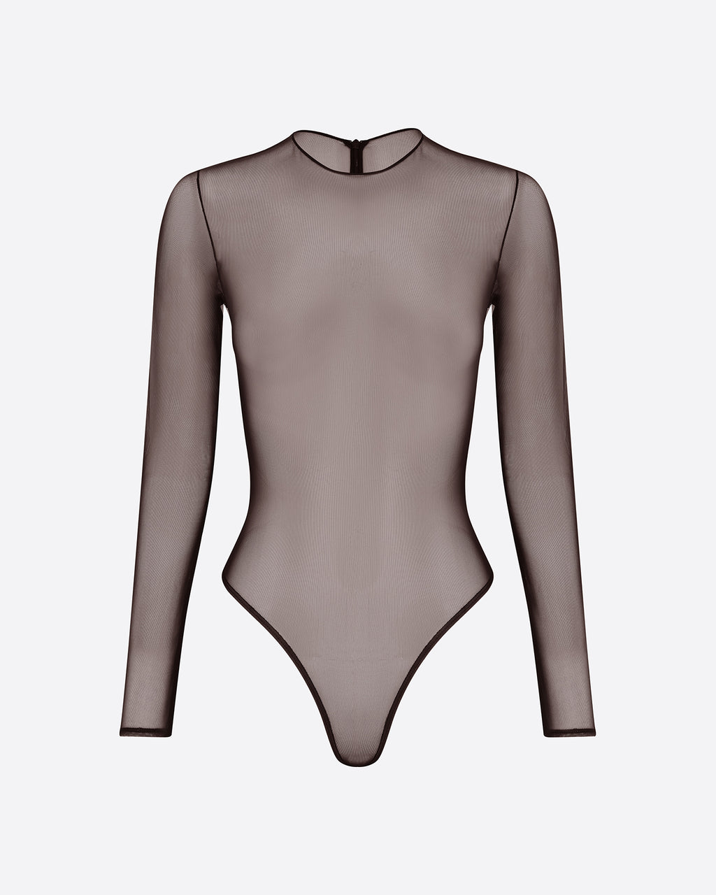 Long Sleeve Bodysuit in Fine Mesh