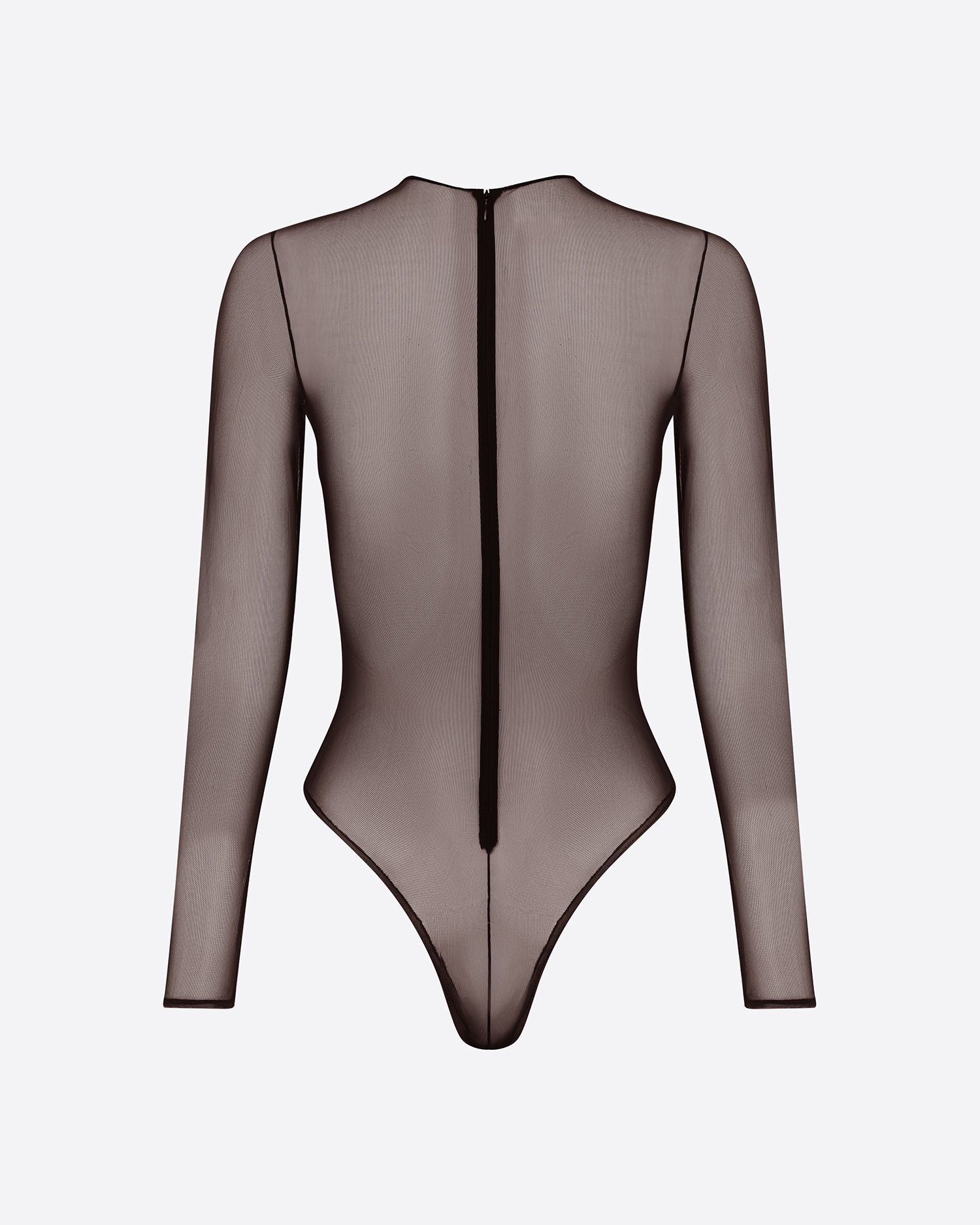 Long Sleeve Bodysuit in Fine Mesh
