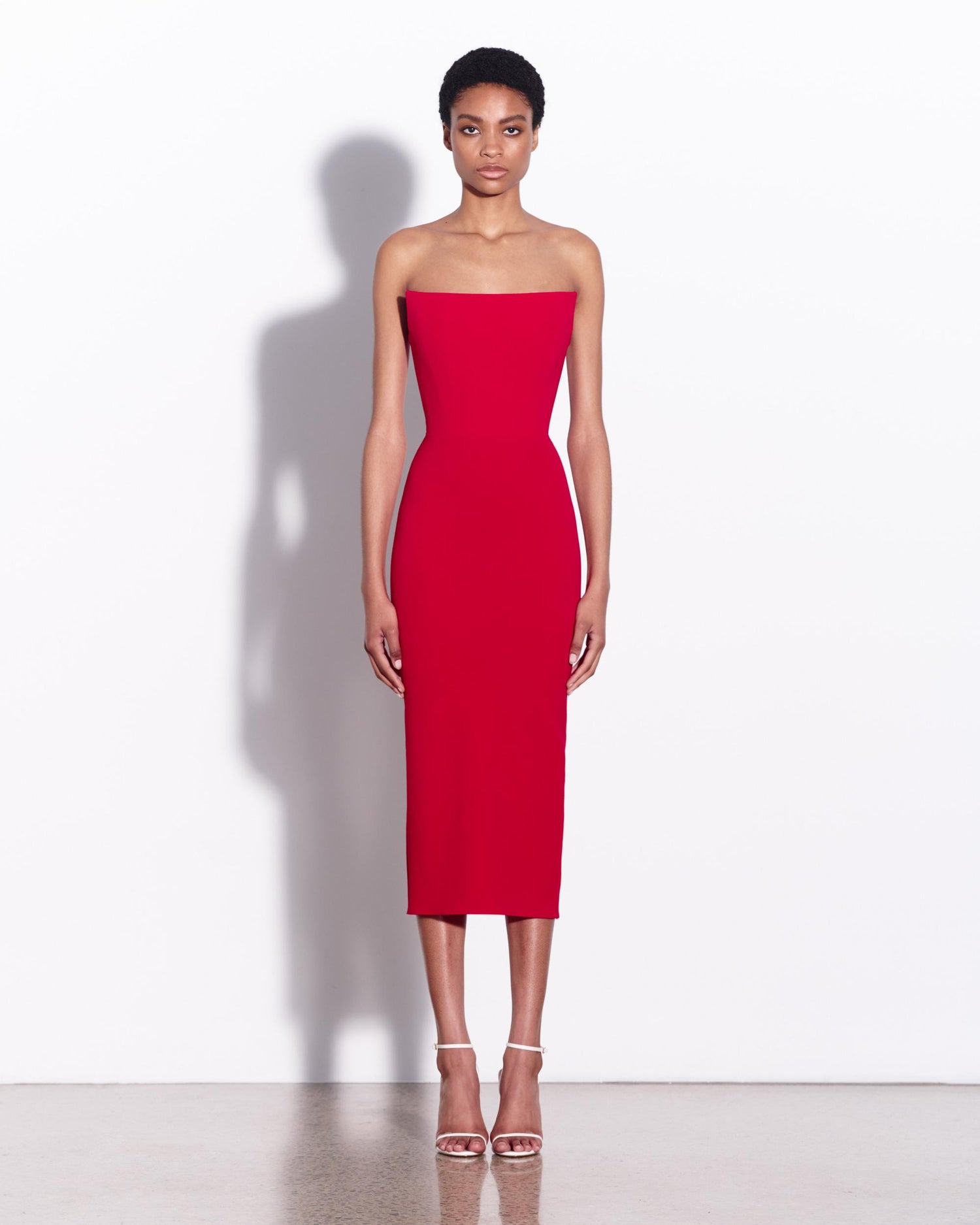 Strapless Dress in Stretch Crepe Strapless Dress in Stretch Crepe