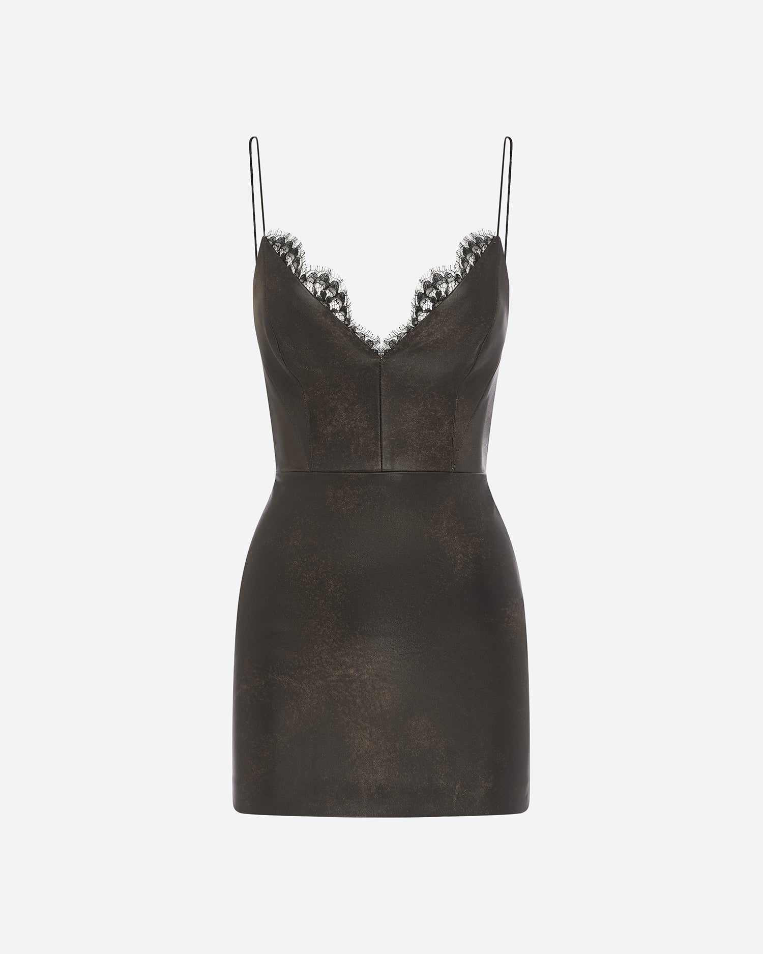 Bikini Mini Dress in Leather