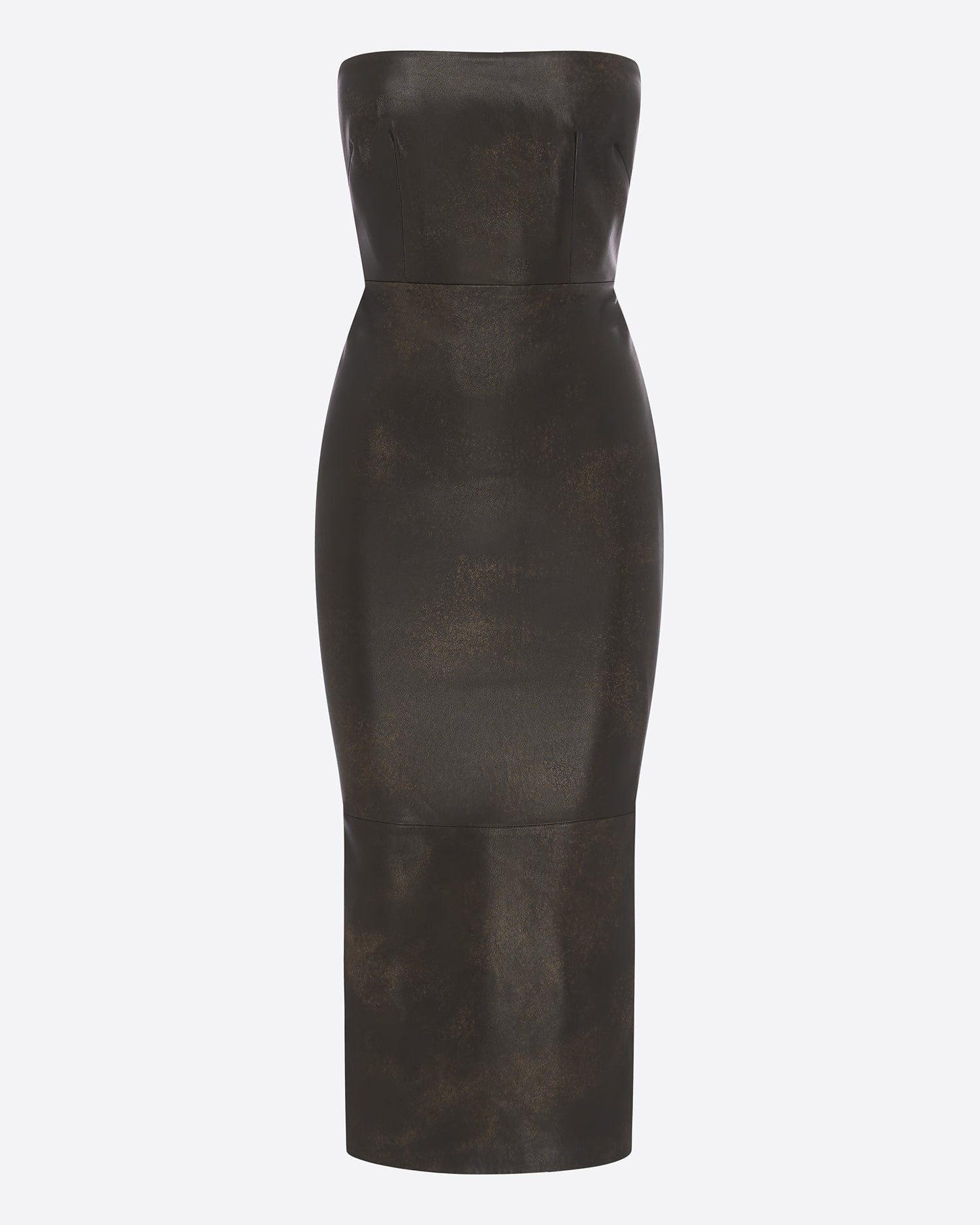 Strapless Dress in Leather