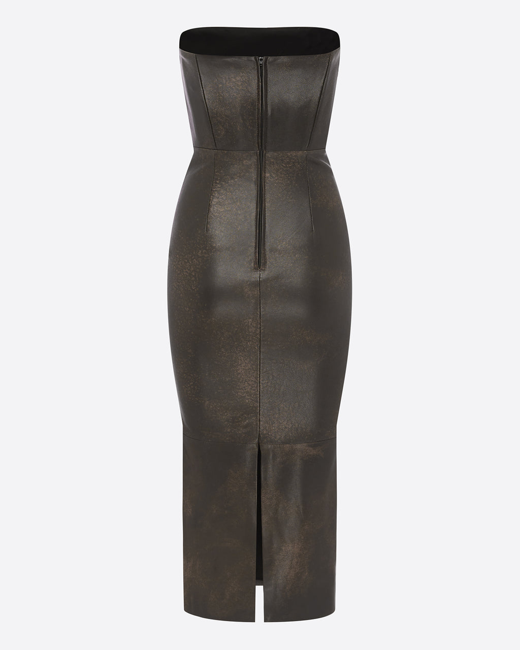 Strapless Dress in Leather