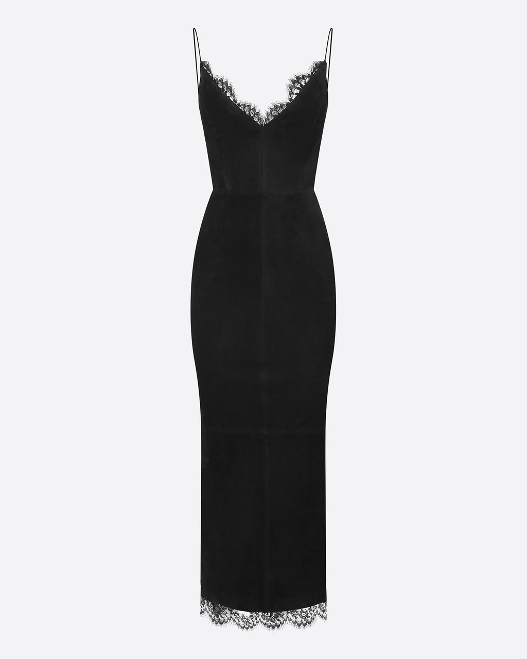 Bikini Dress in Suede with Lace Trim