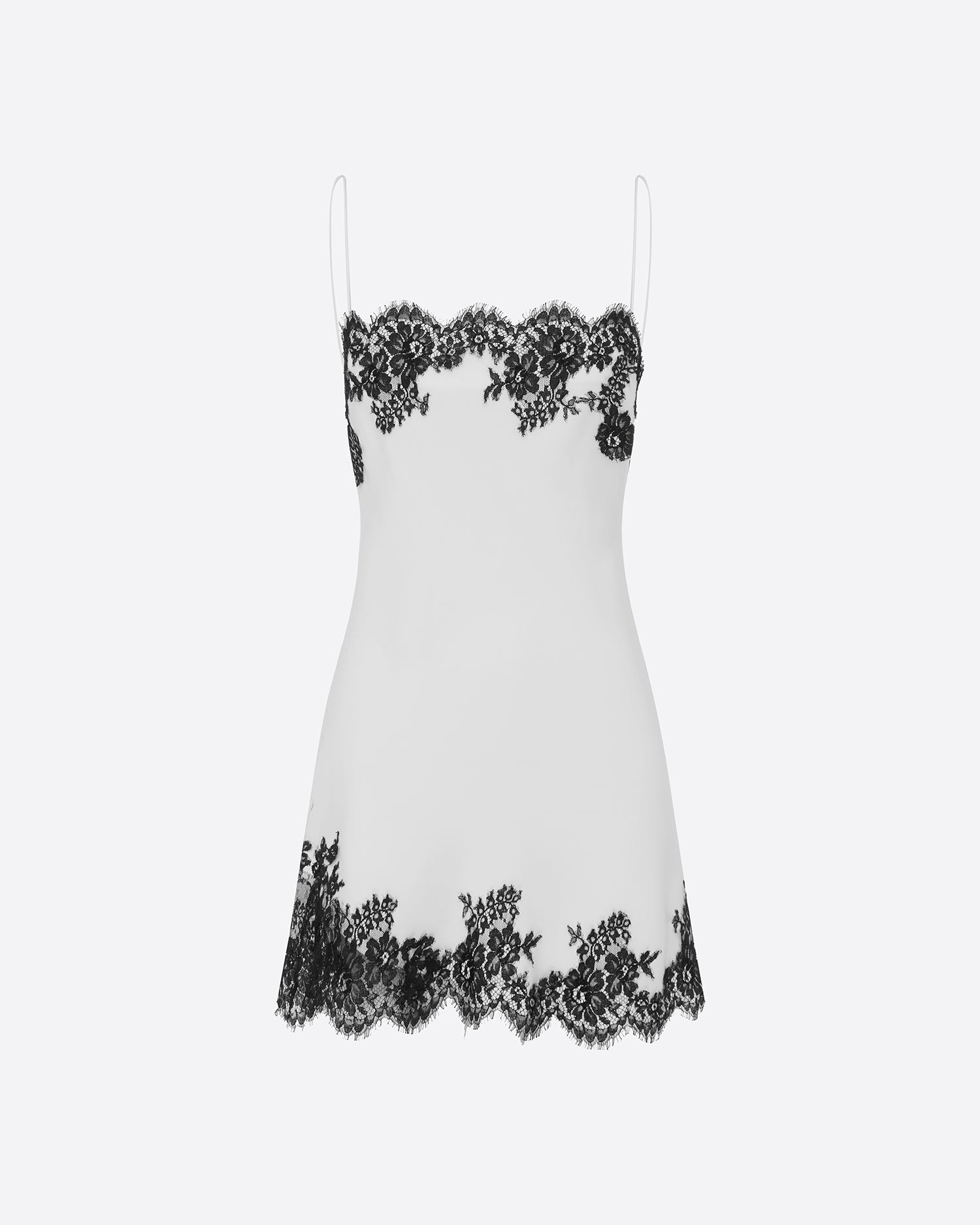 Bias Slip Mini Dress in Satin Crepe