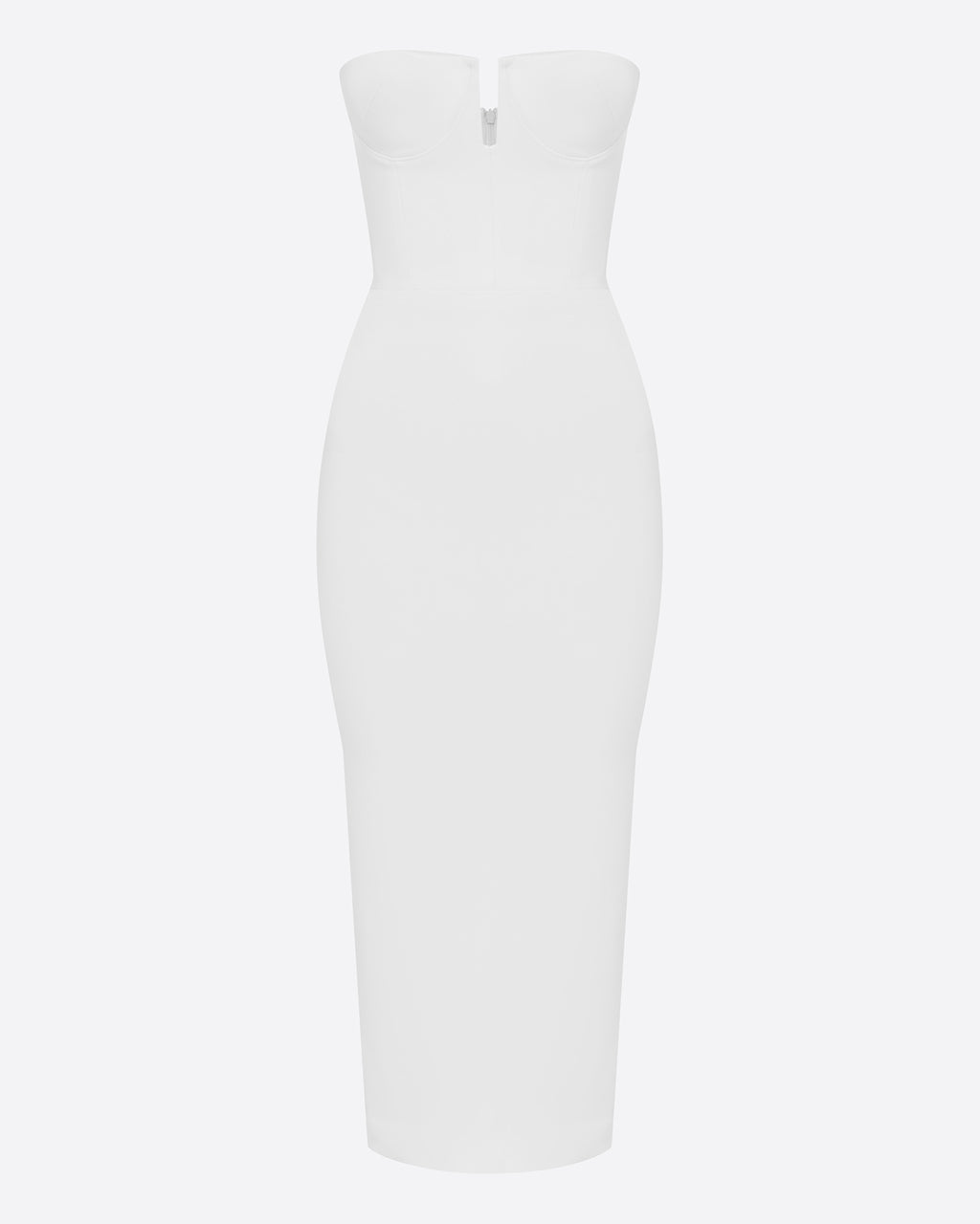 Strapless Cup Dress in Satin Crepe