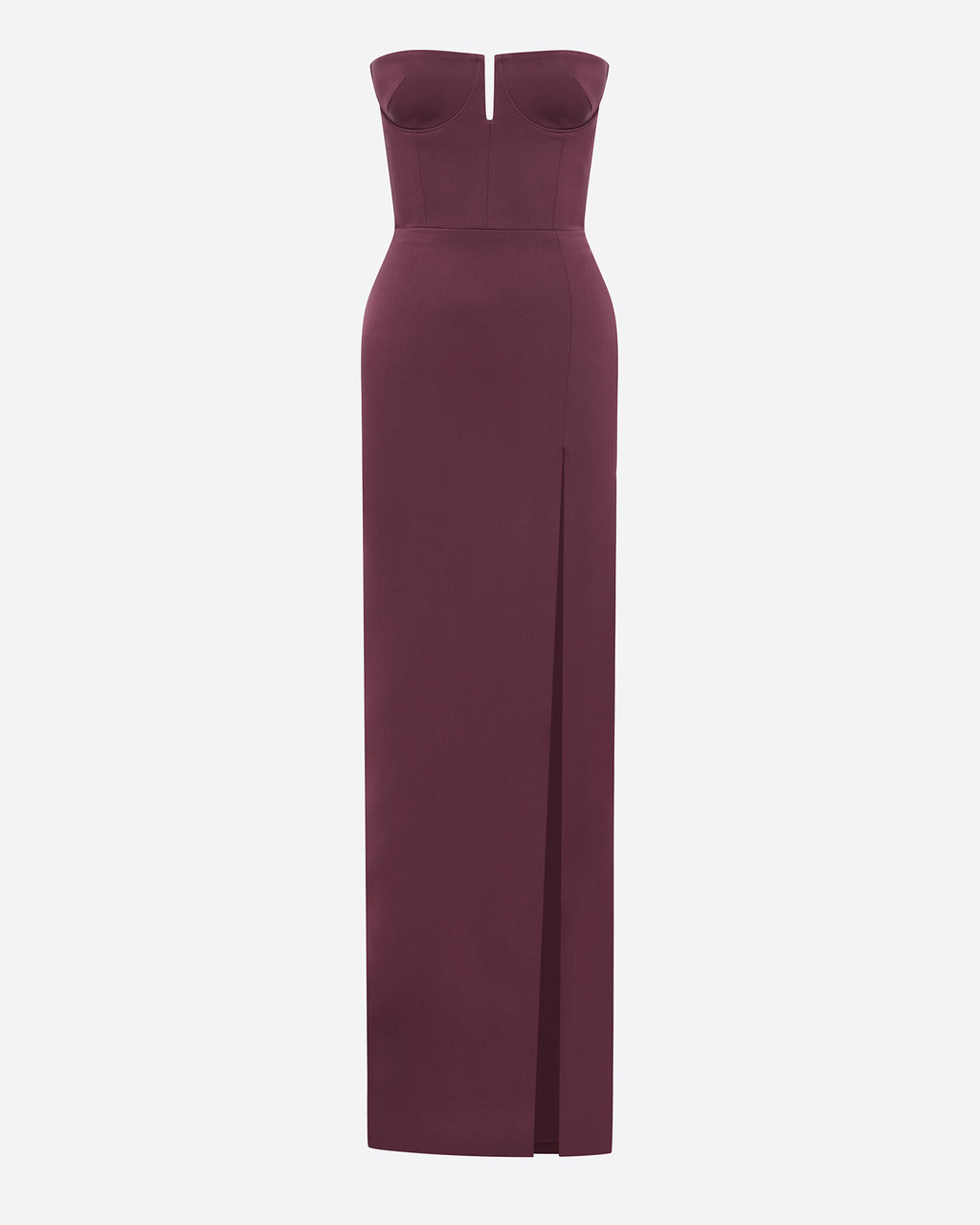 Strapless Cup Column in Satin Crepe