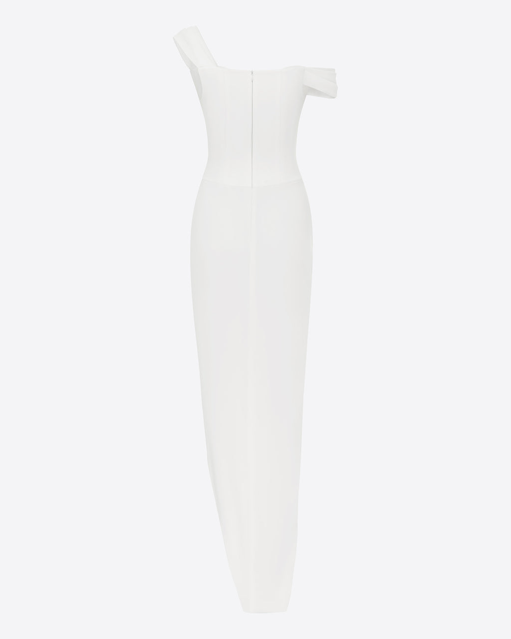 Longline Sweetheart Corset Drape Gown in Crepe
