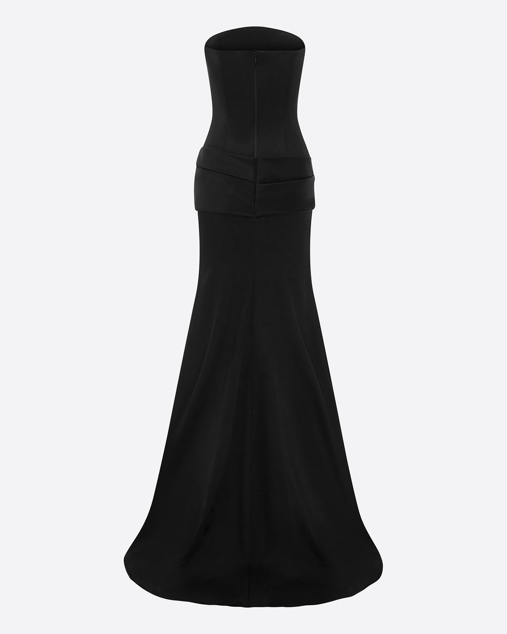 Strapless Drape Gown in Satin Crepe