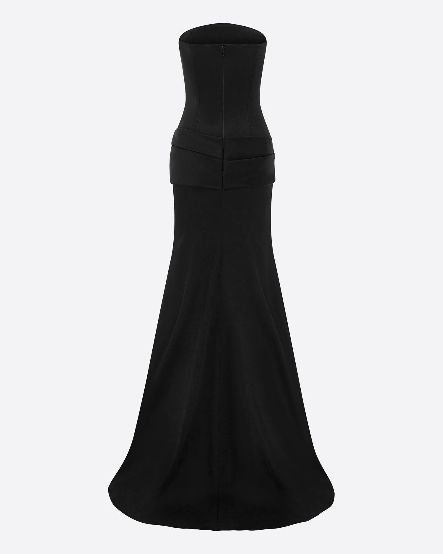 Strapless Drape Gown in Satin Crepe