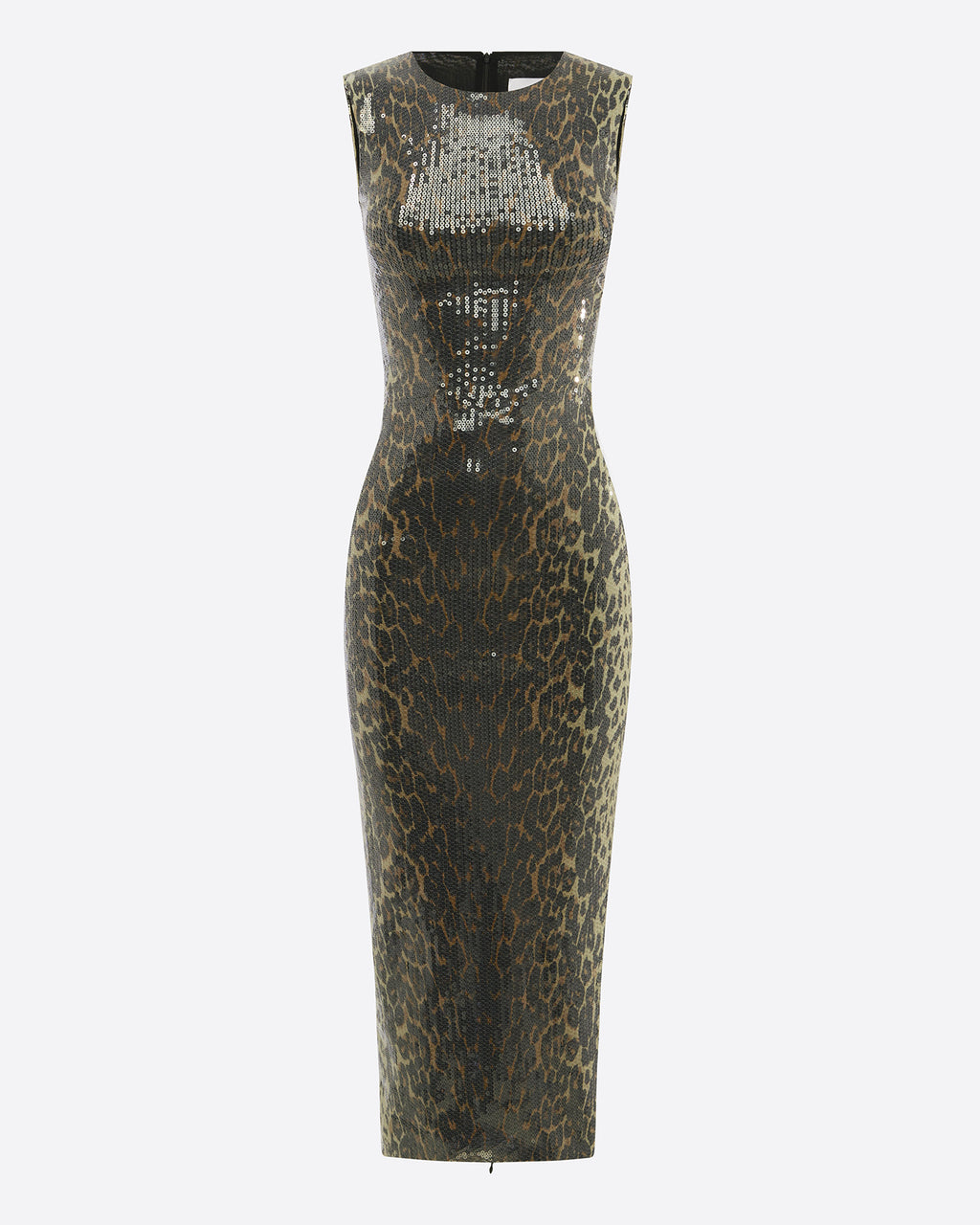 Sleeveless Dress in Sequin Stretch Mesh