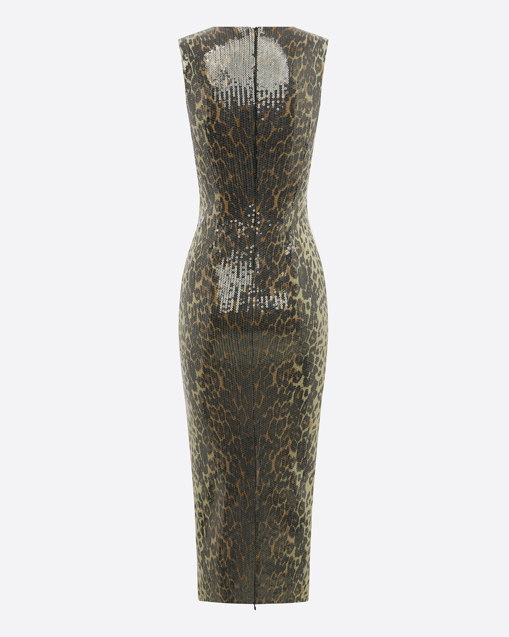 Sleeveless Dress in Sequin Stretch Mesh