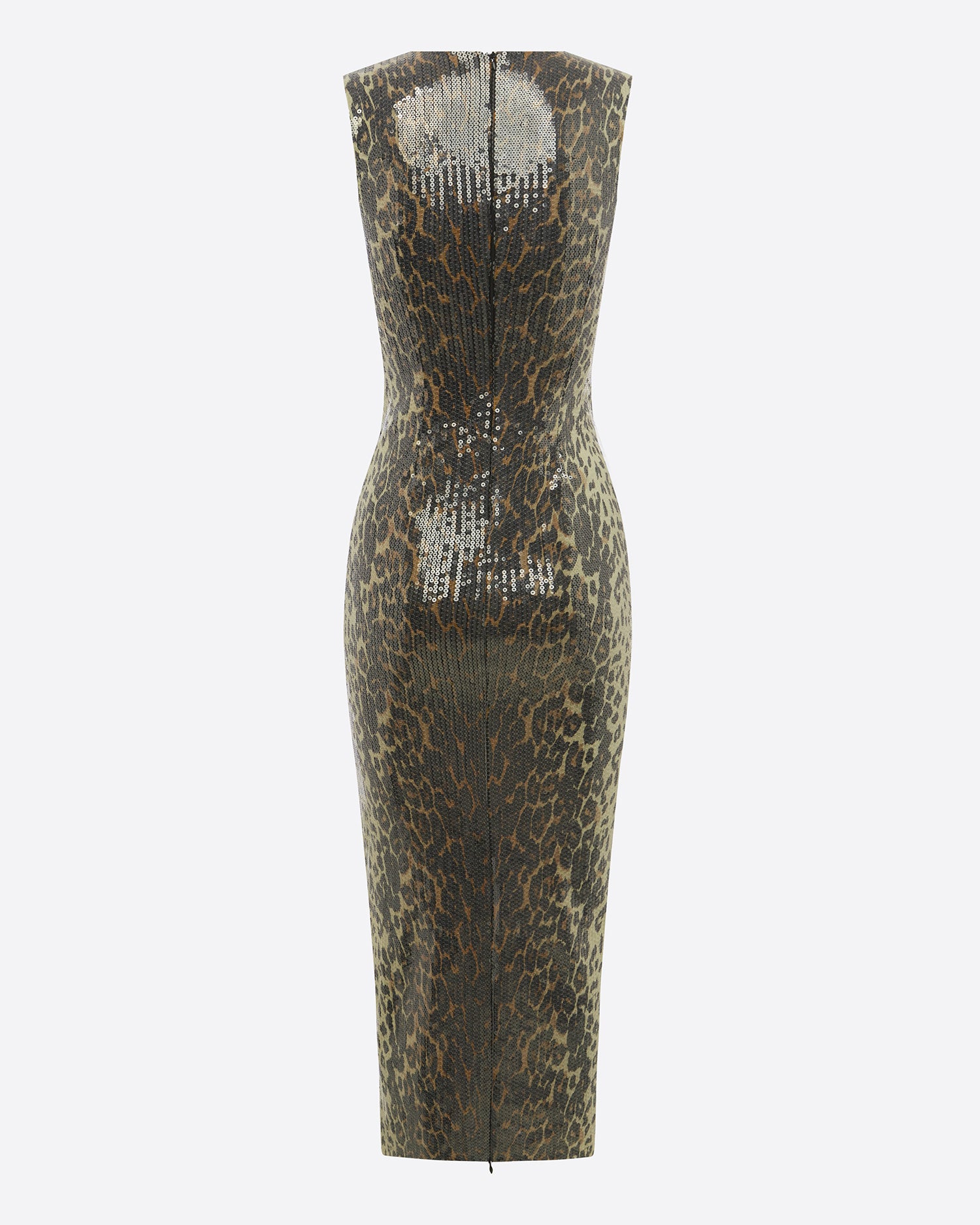 Sleeveless Dress in Sequin Stretch Mesh
