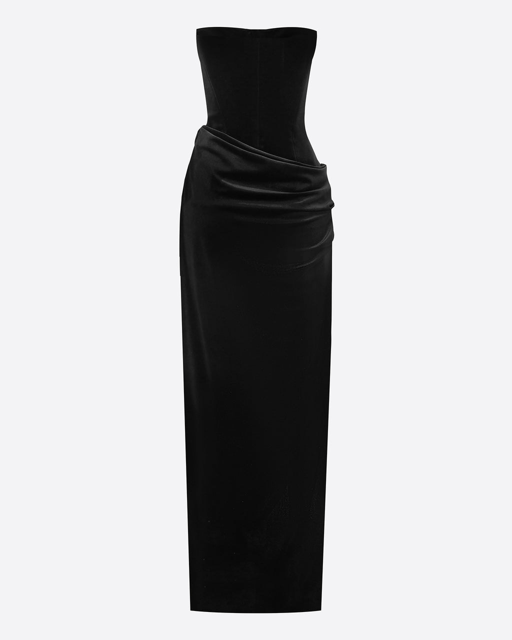 Strapless Drape Column in Velvet
