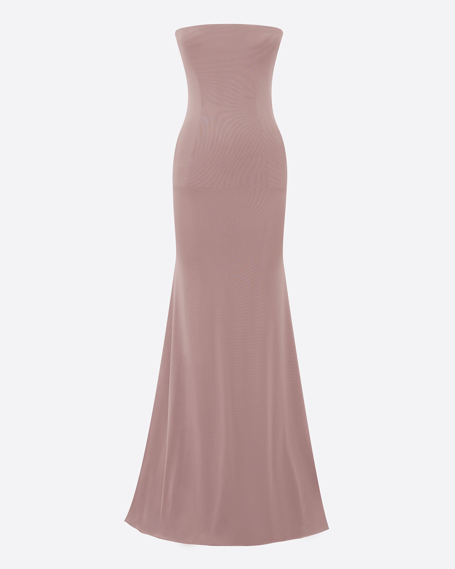 Strapless Gown in Stretch Mesh