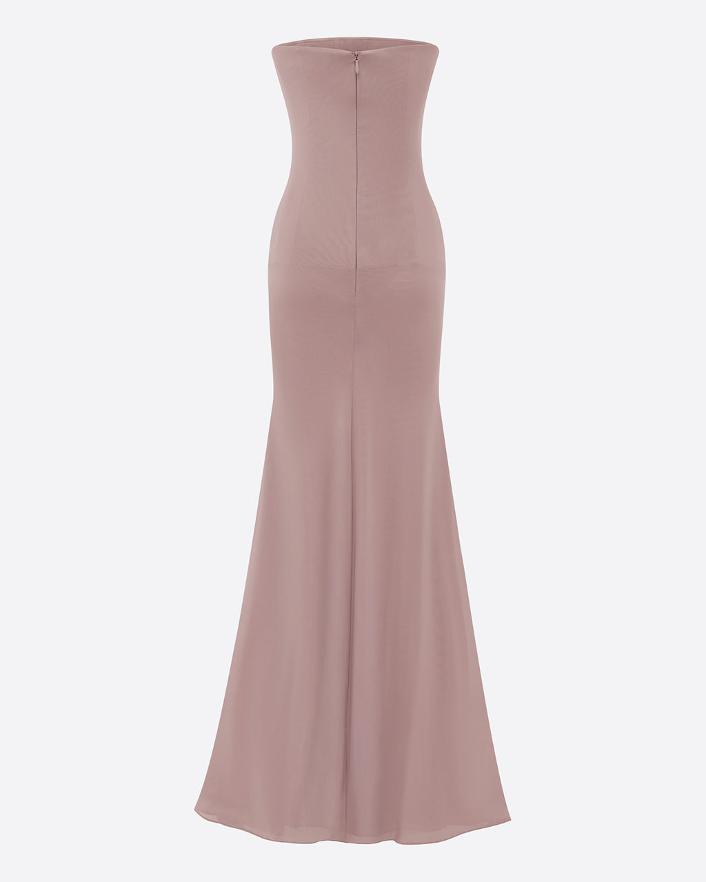 Strapless Gown in Stretch Mesh