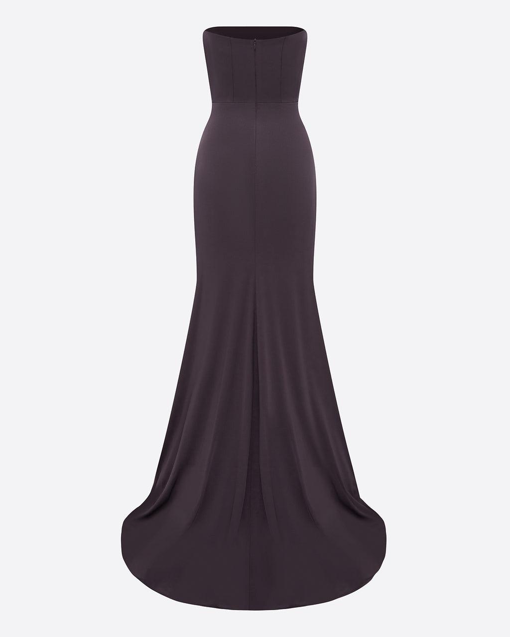 Strapless Split Gown in Satin Crepe