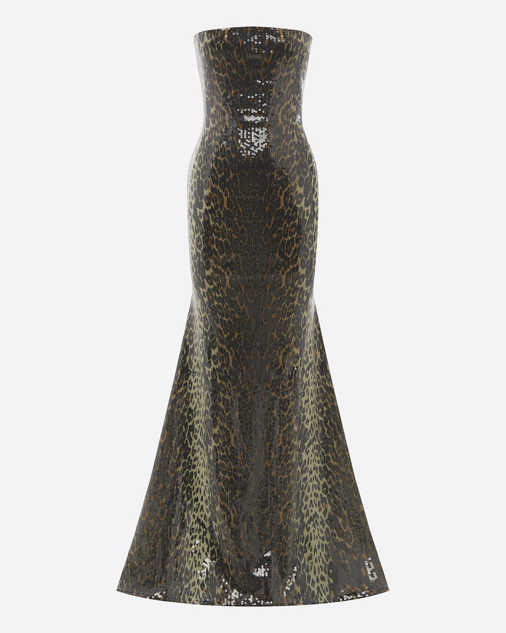 Strapless Gown in Sequin Stretch Mesh