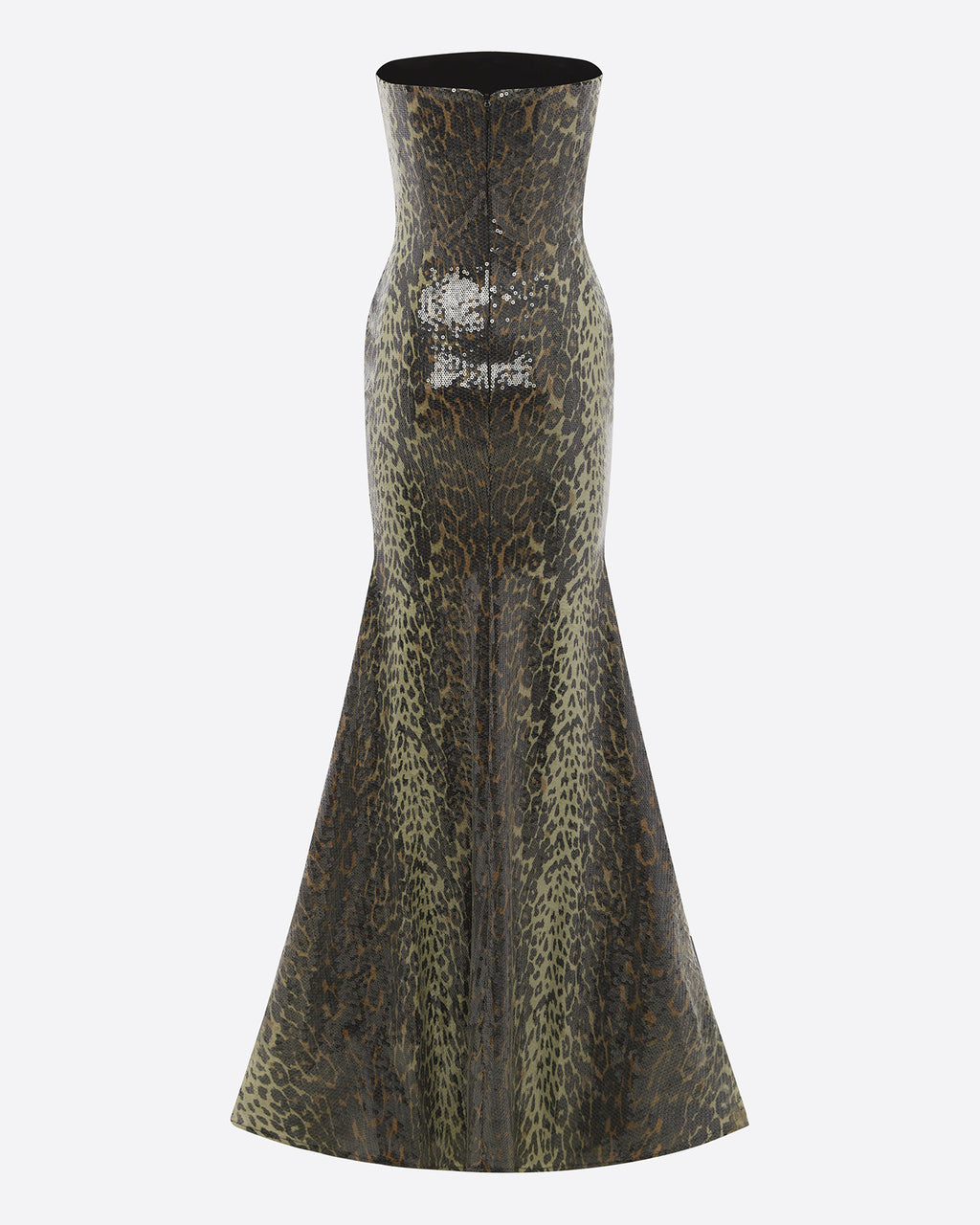 Strapless Gown in Sequin Stretch Mesh