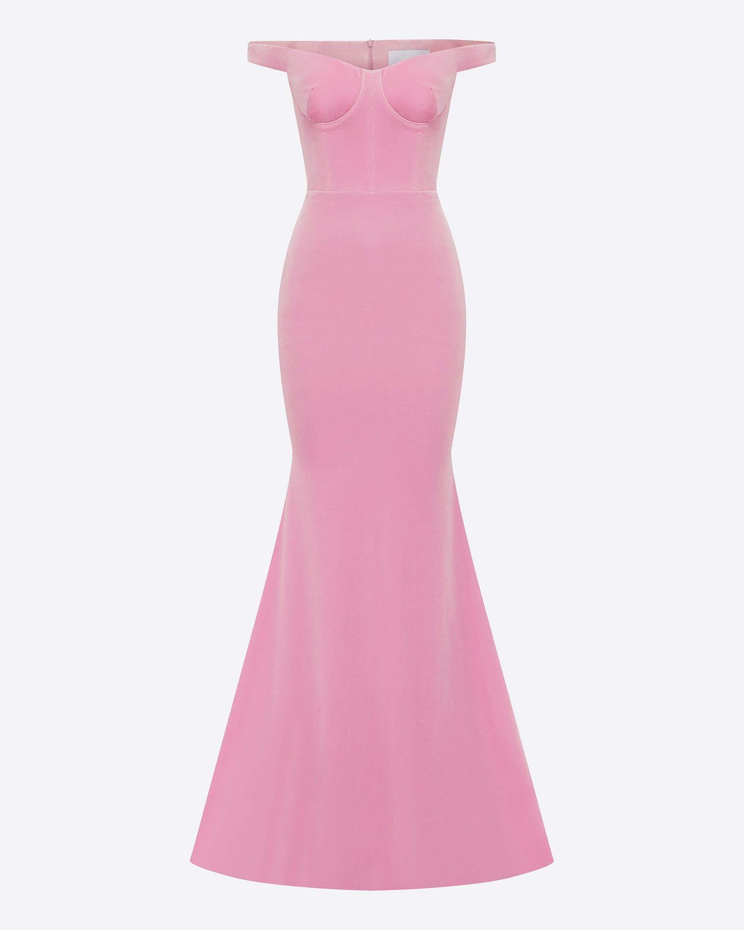 Off Shoulder Gown in Velvet