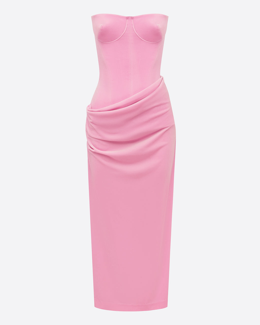 Strapless Drape Dress in Velvet