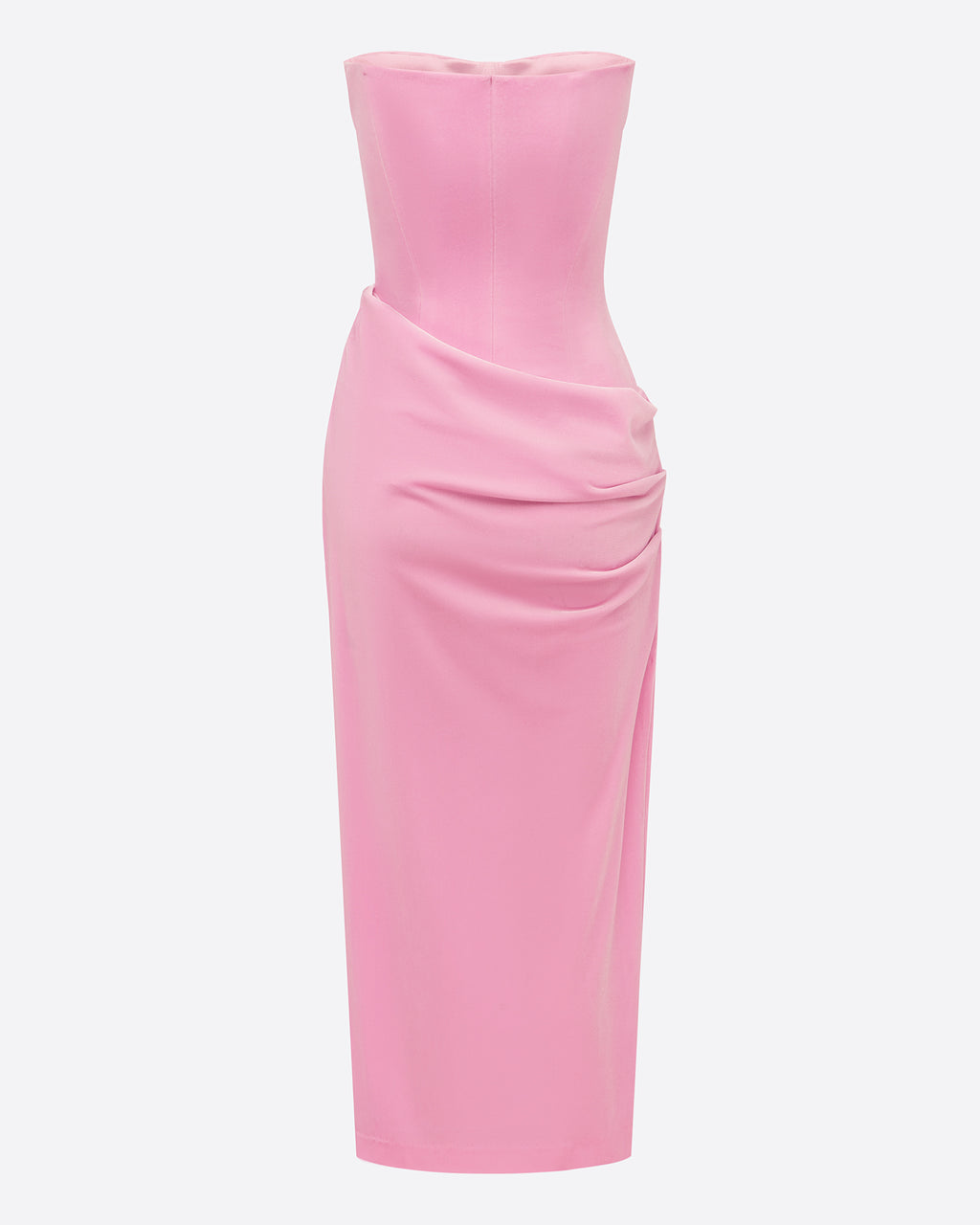 Strapless Drape Dress in Velvet