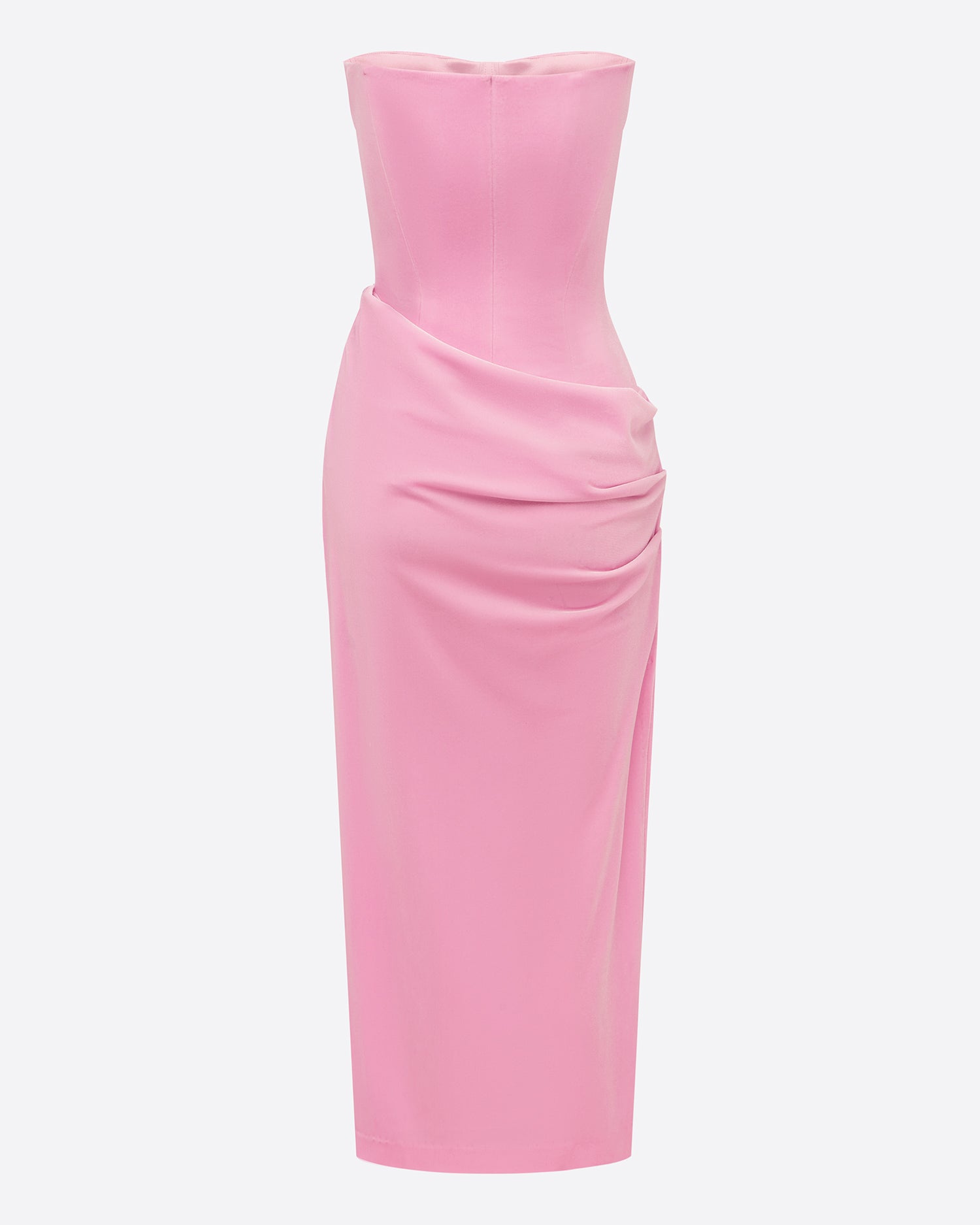 Strapless Drape Dress in Velvet
