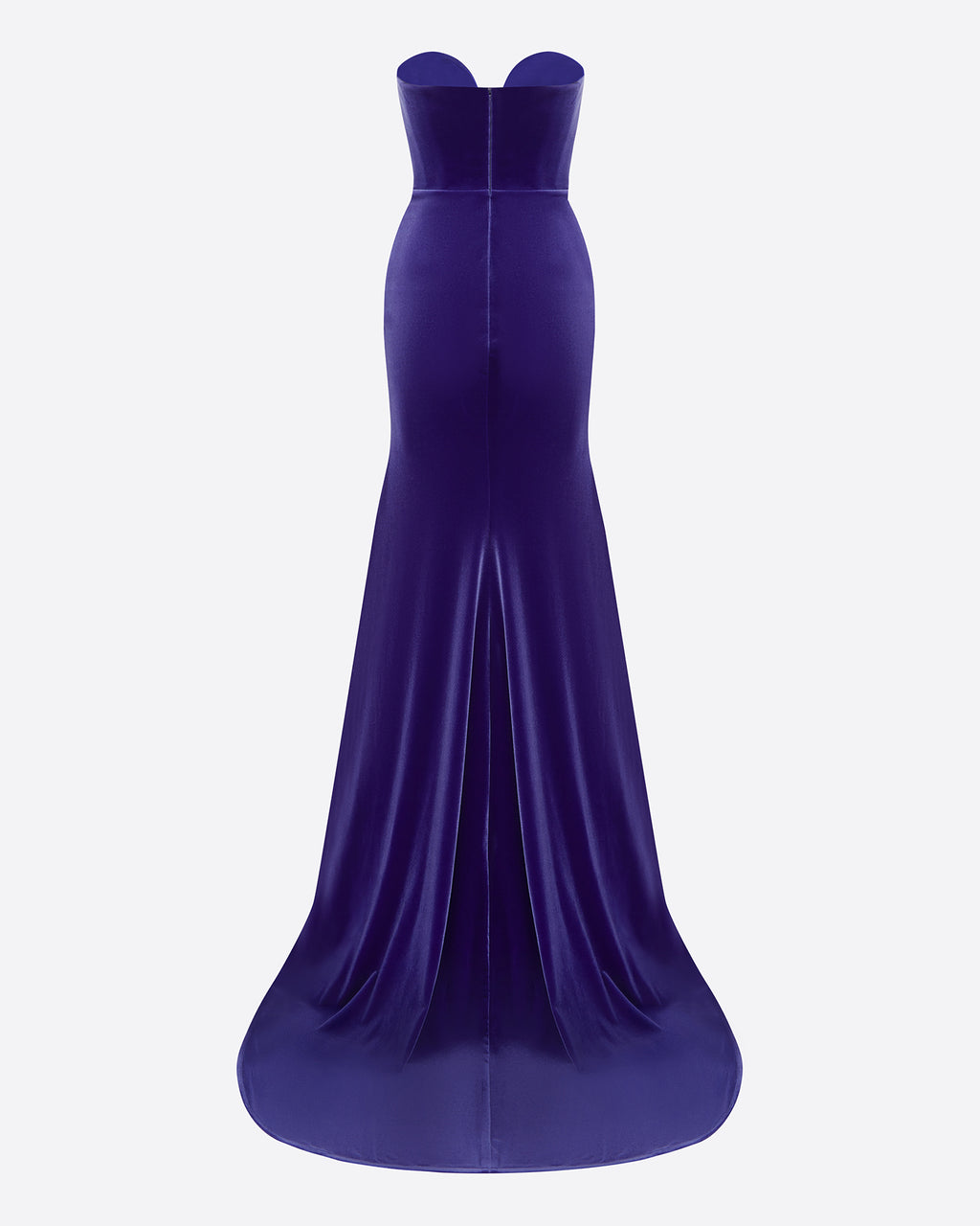 Strapless Sweetheart Ruched Gown in Velvet