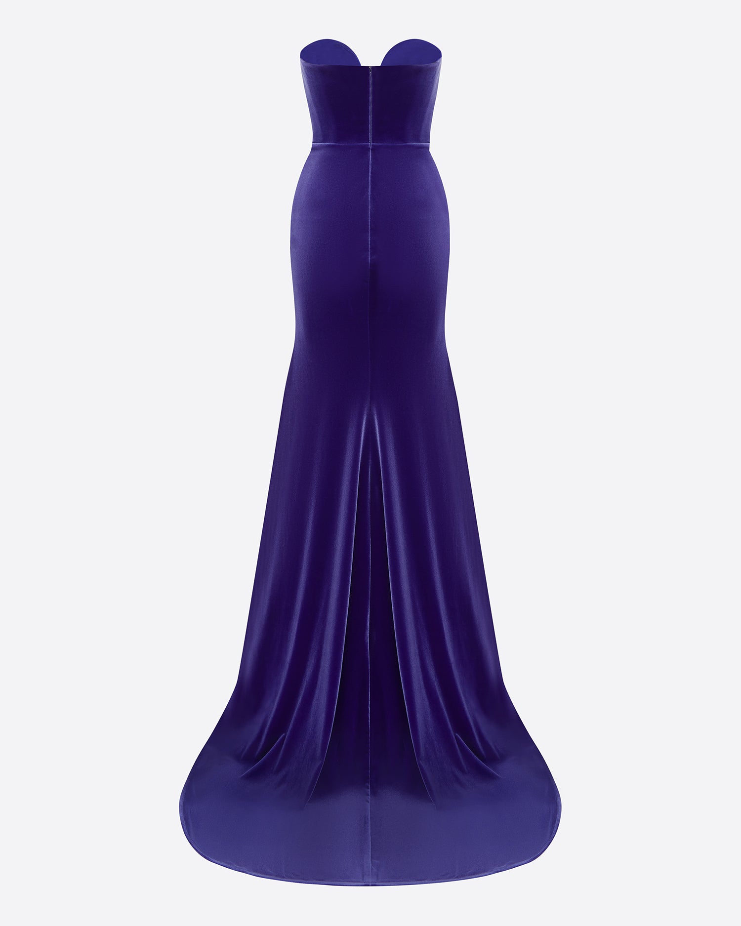 Strapless Sweetheart Ruched Gown in Velvet