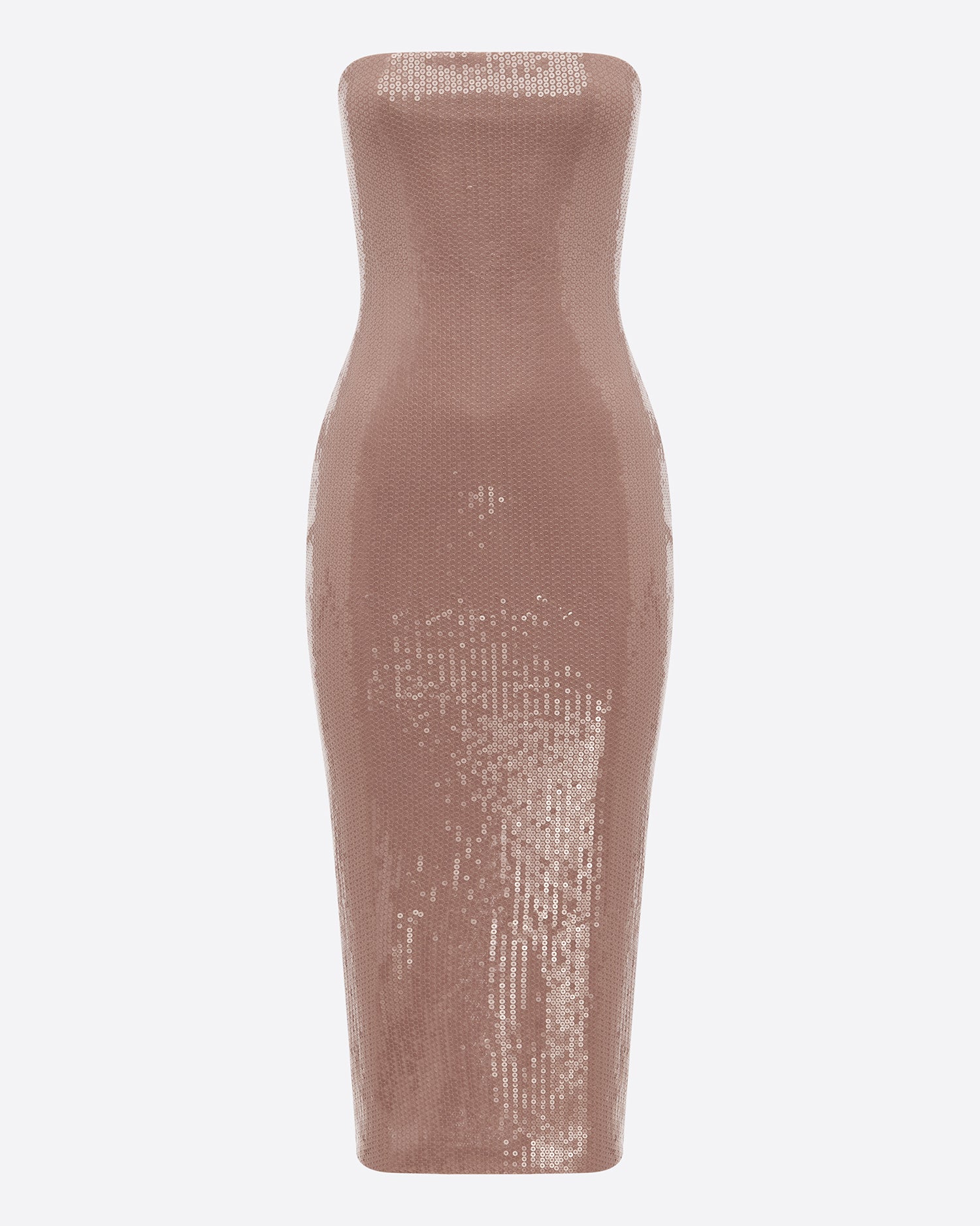 Strapless Dress in Sequin Stretch Mesh