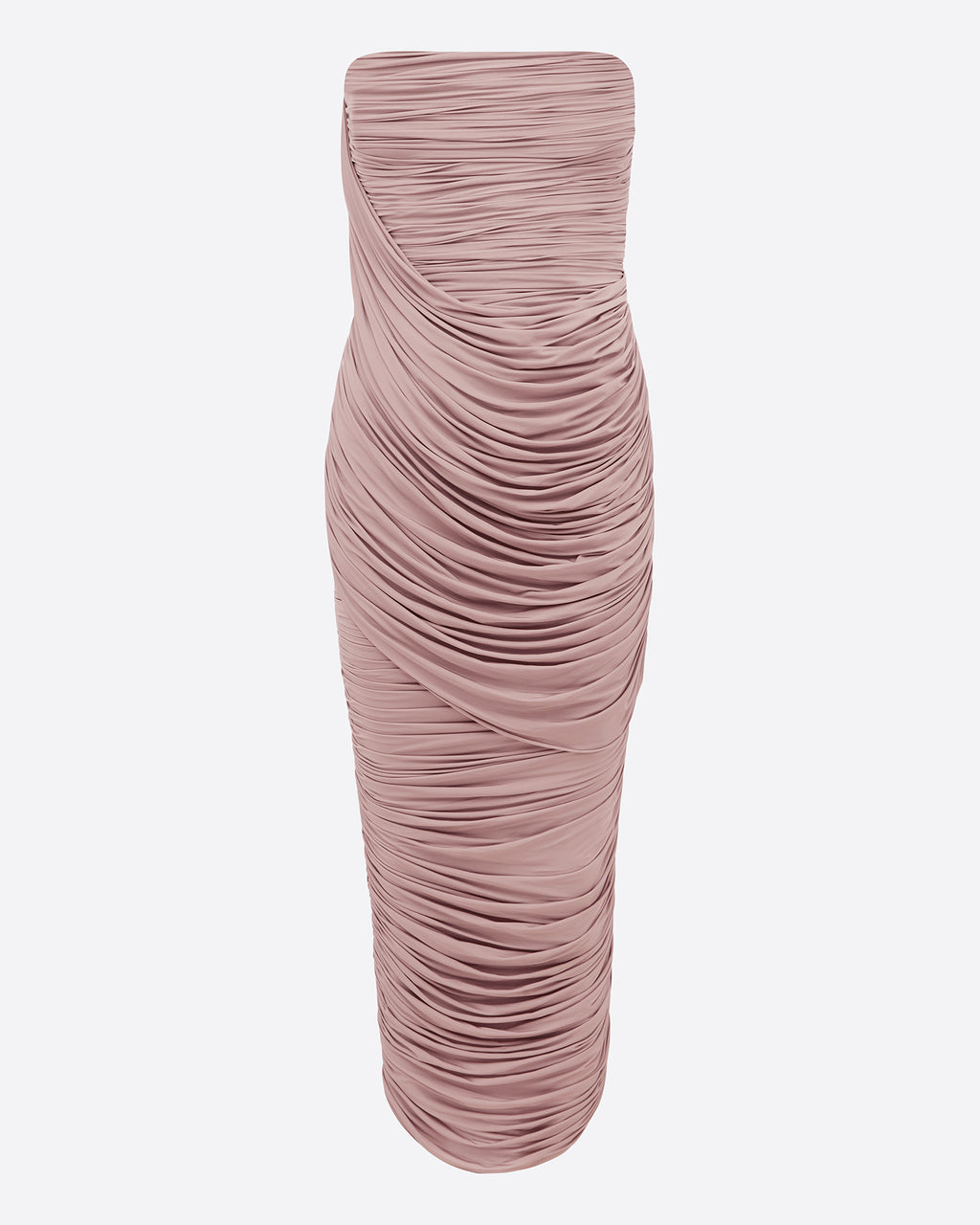 Strapless Drape Column in Jersey