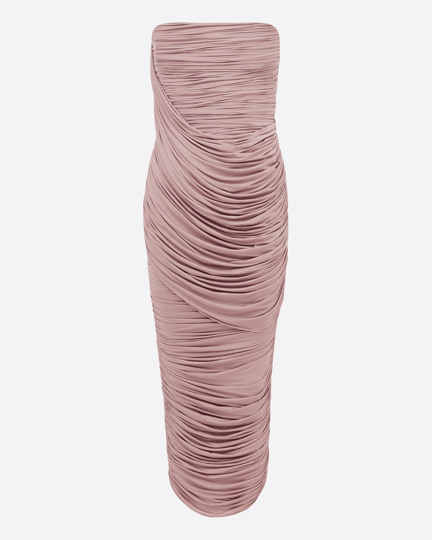 Strapless Drape Column in Jersey