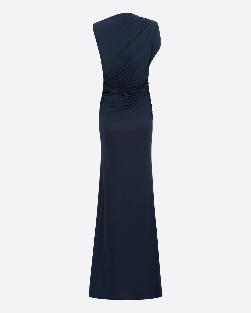 Sleeveless Ruched Gown in Jersey