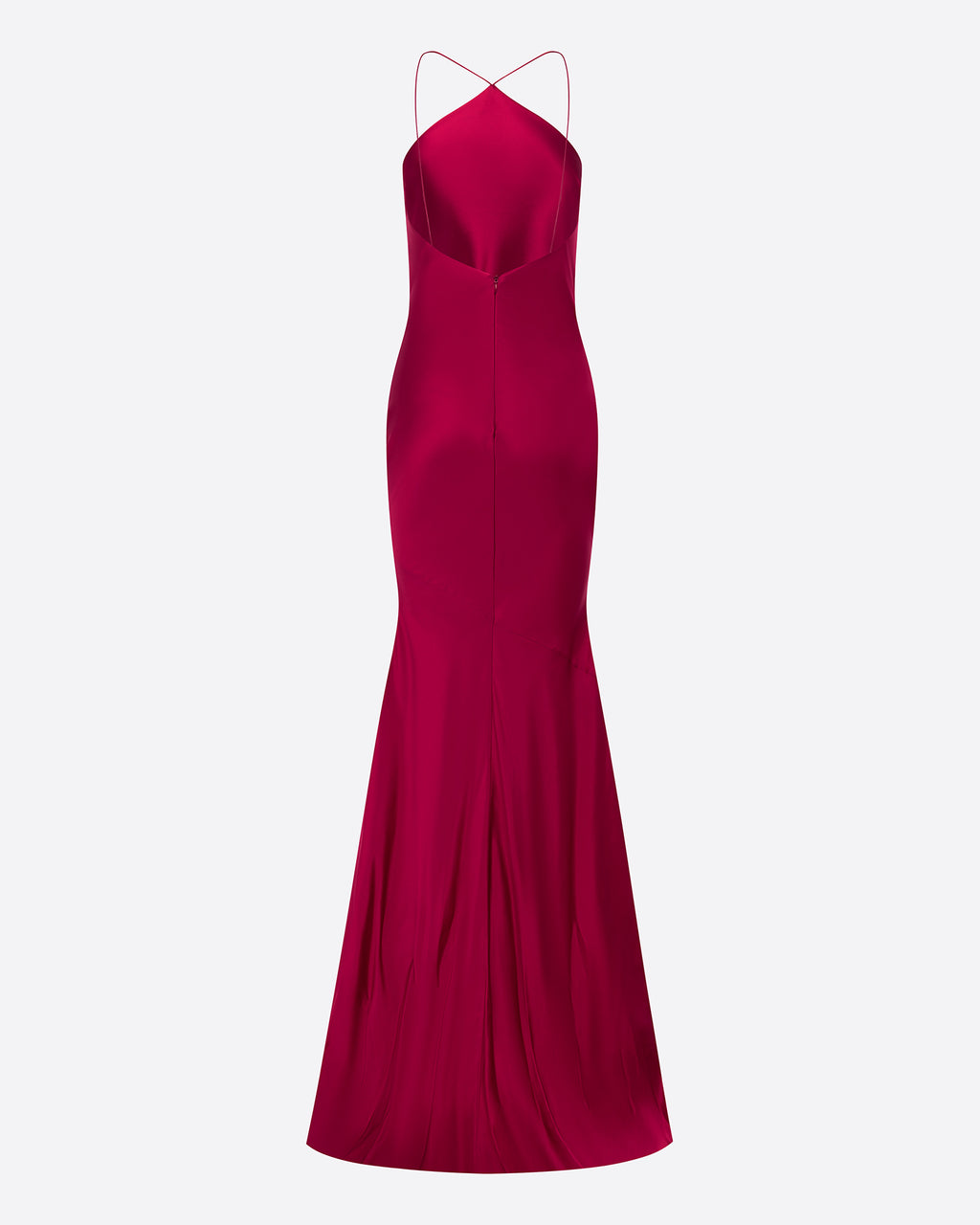 Halter Gown in Silk Satin