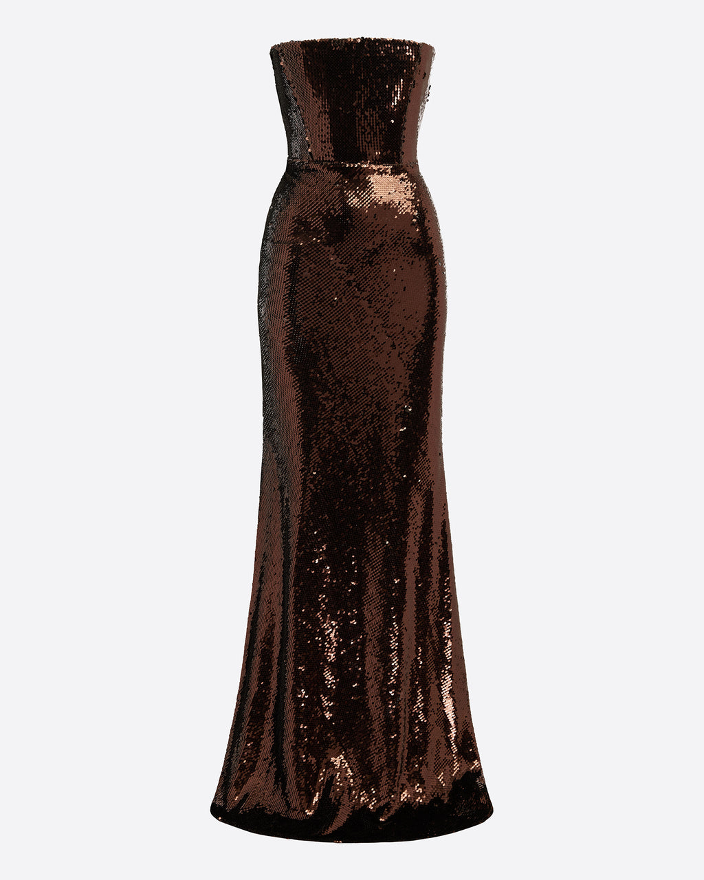 Strapless Gown in Sequin Mesh