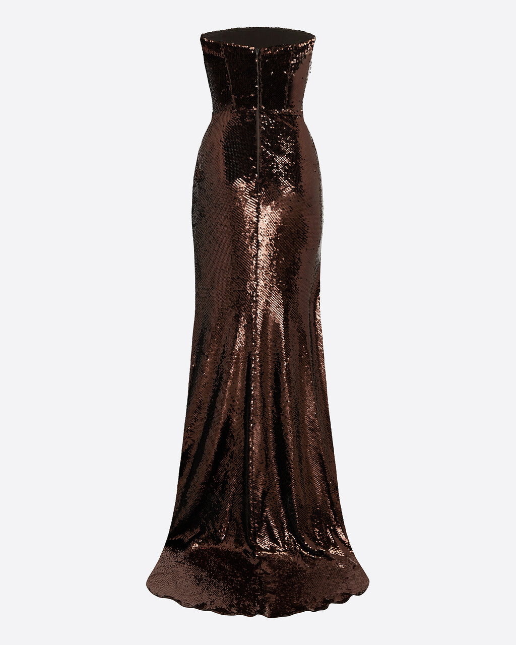 Strapless Gown in Sequin Mesh