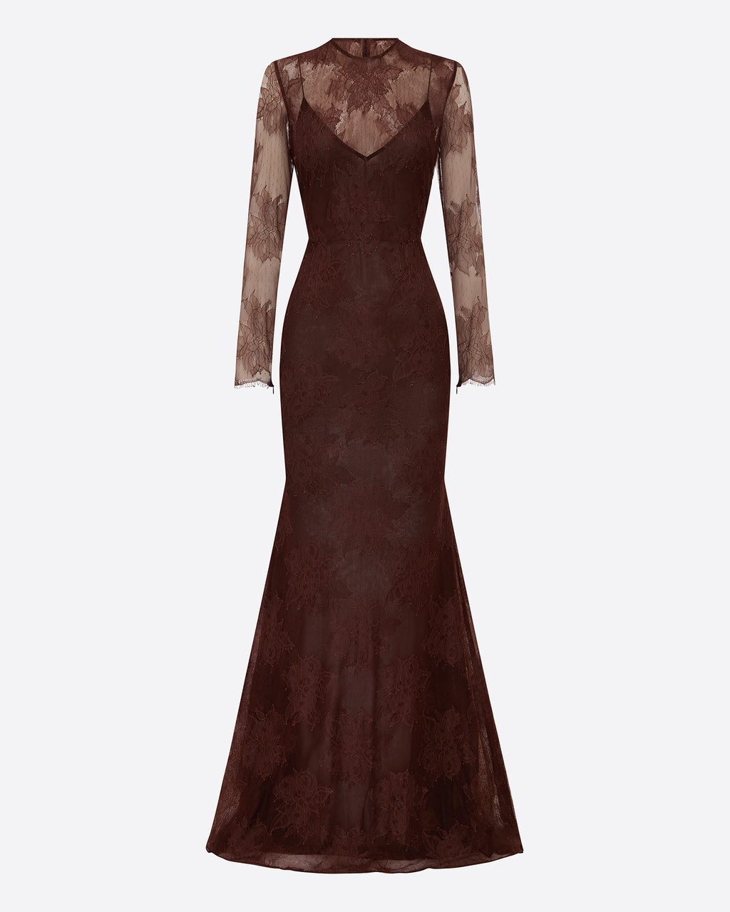 Long Sleeve Gown in Lace