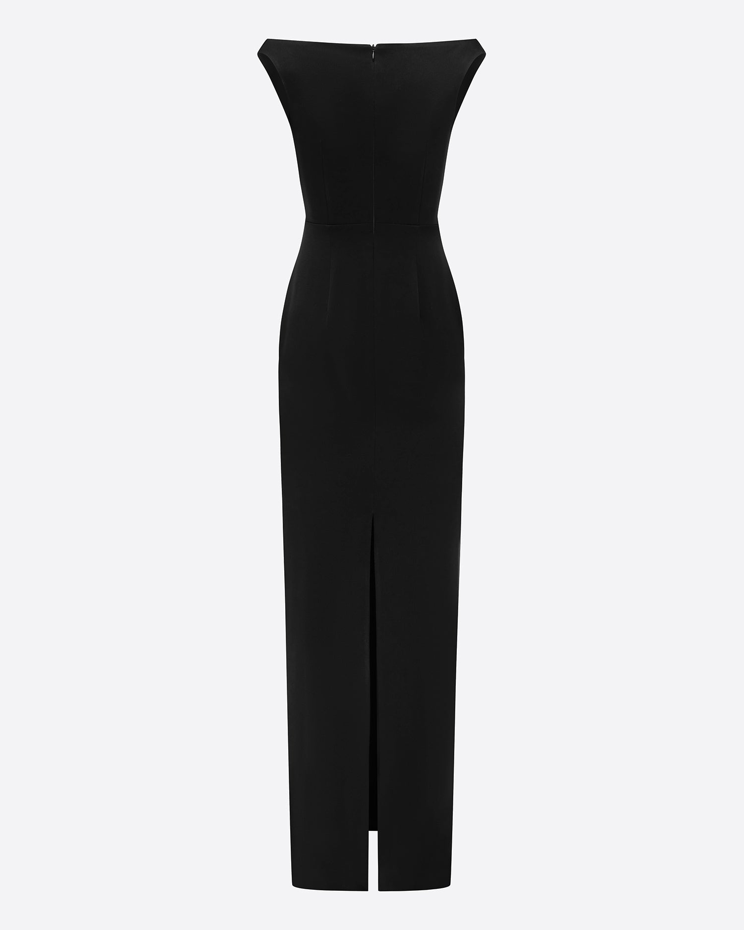 Off Shoulder Column in Satin Crepe