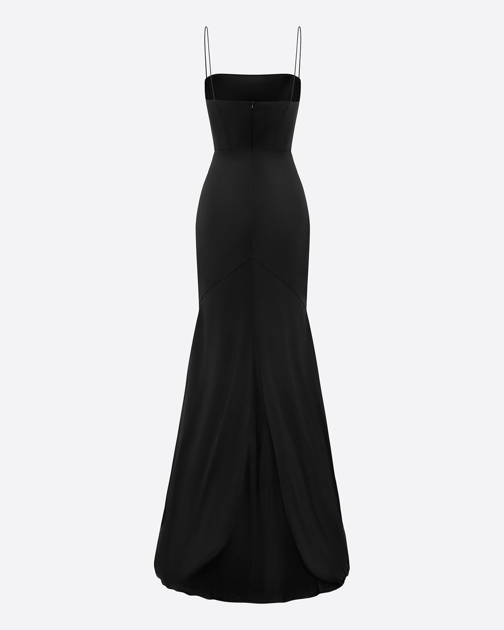 Panelled Gown in Silk Satin