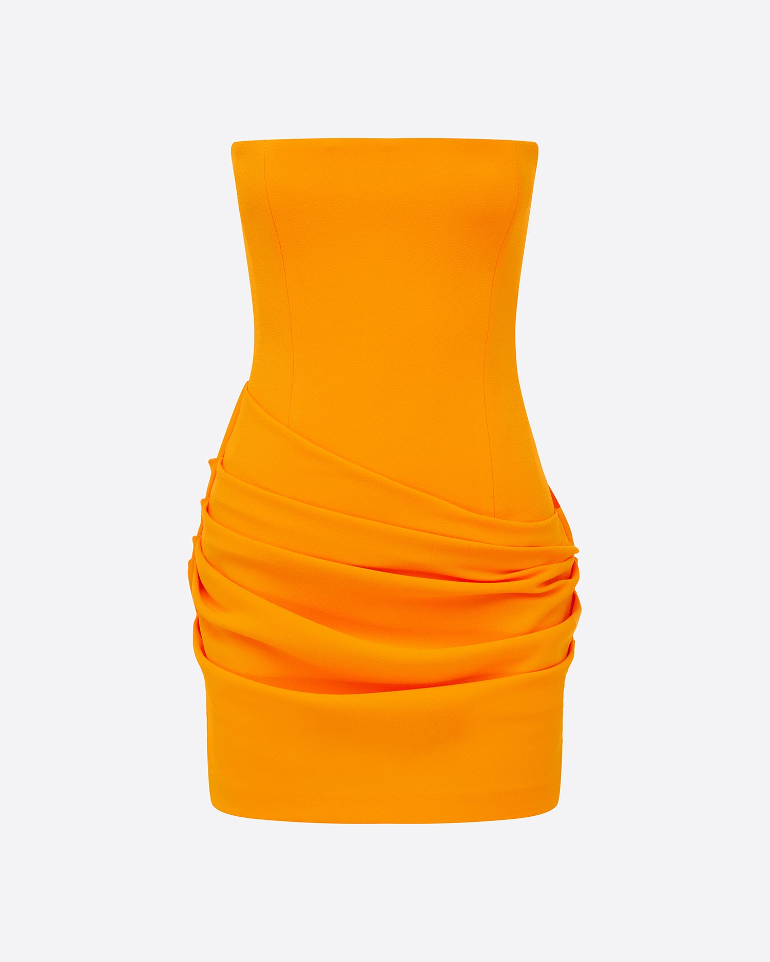 Strapless Mini Dress in Stretch Crepe