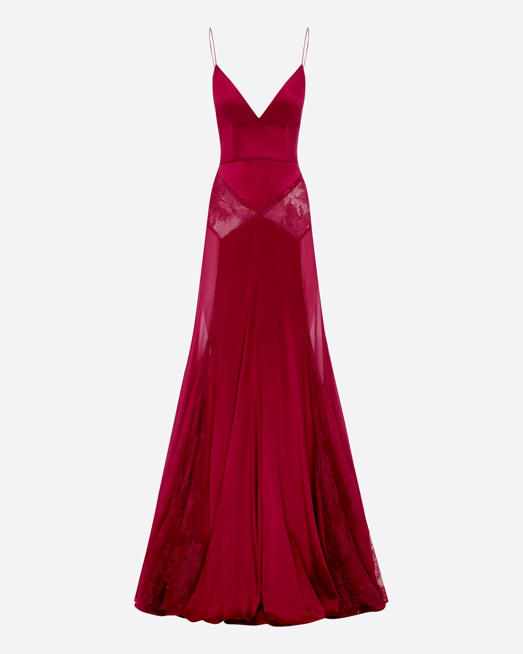 Bikini Gown in Silk Satin & Lace