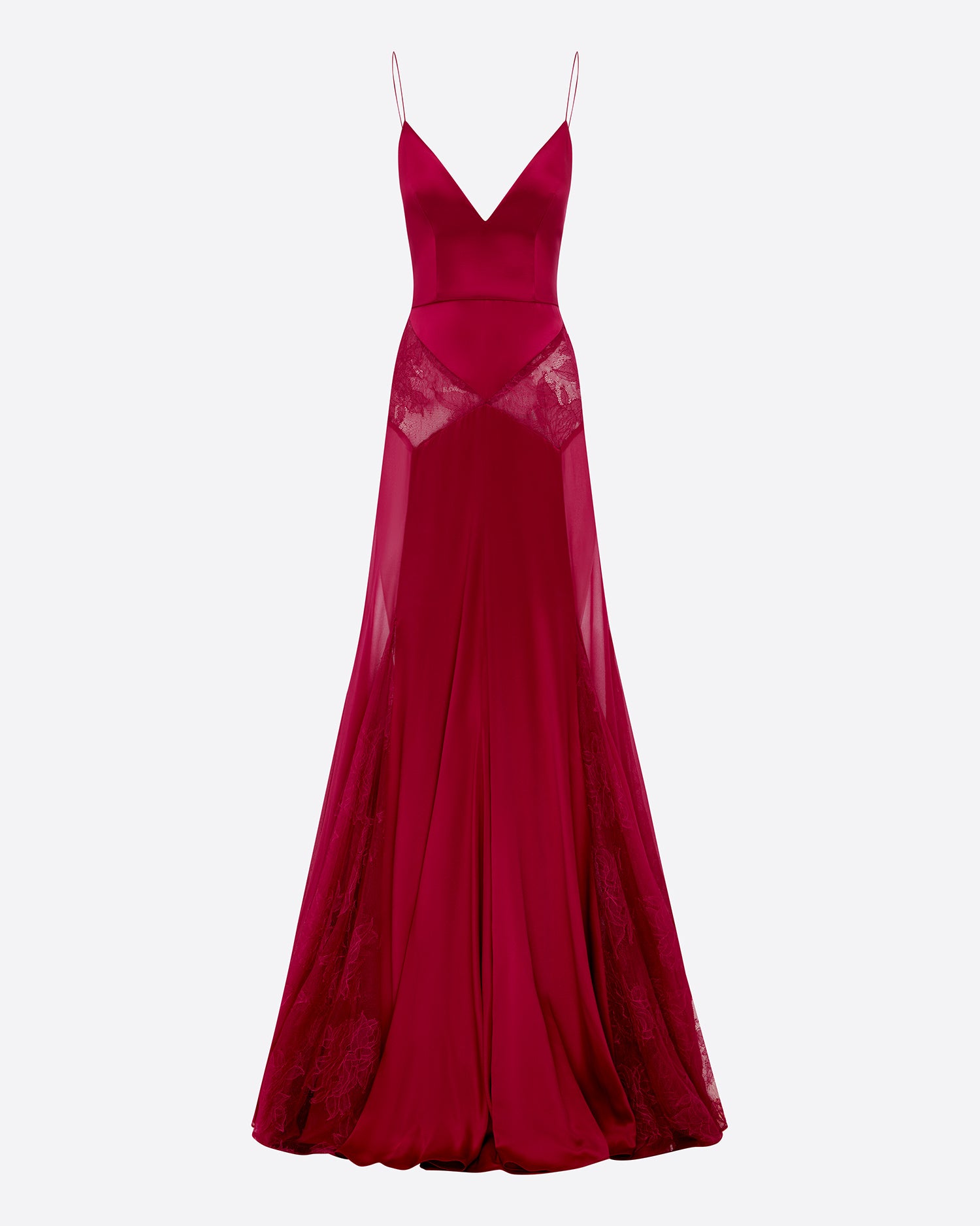 Bikini Gown in Silk Satin & Lace